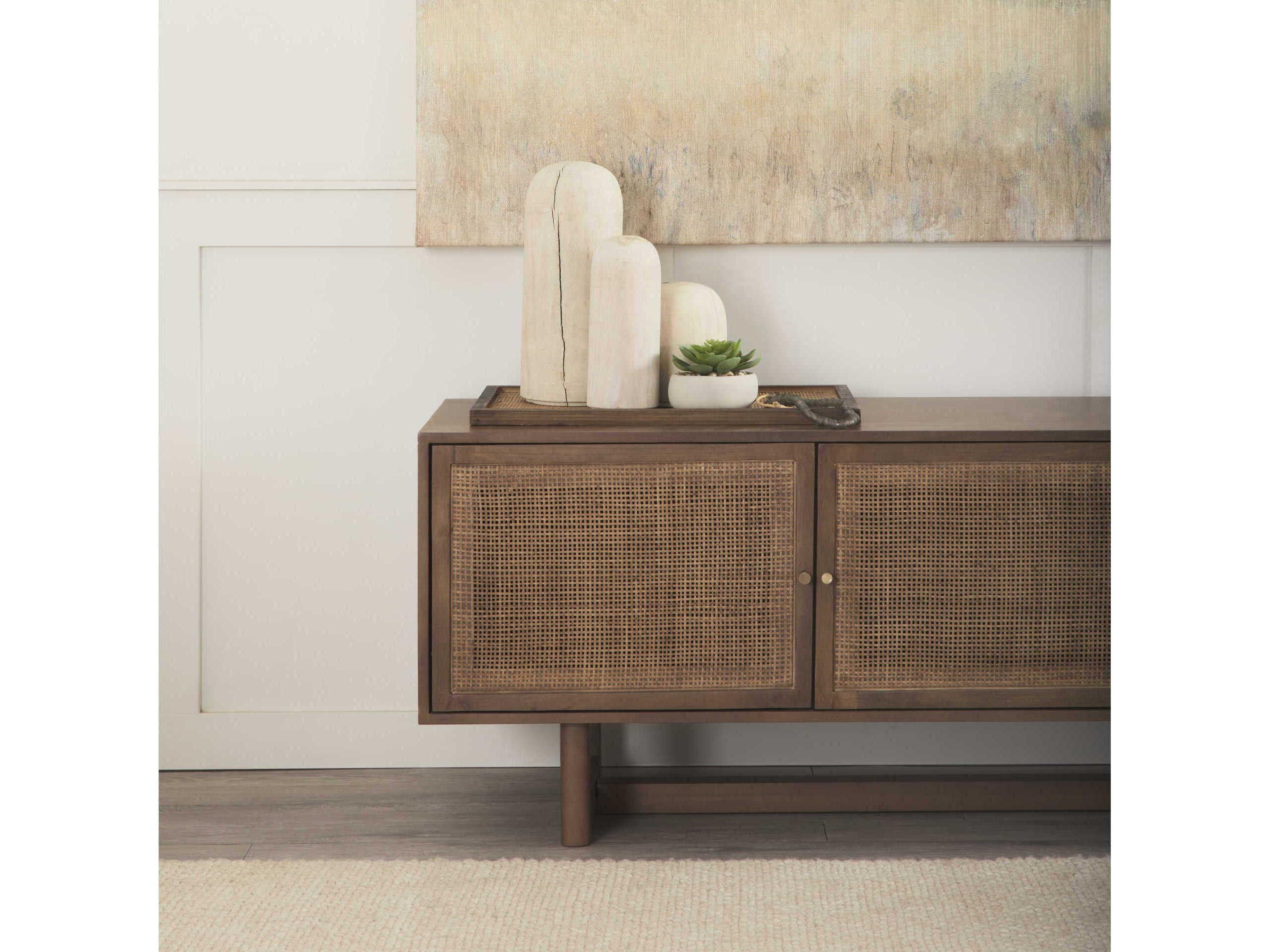 Mercana Knox Tall White-Wash Wood Decorative Object