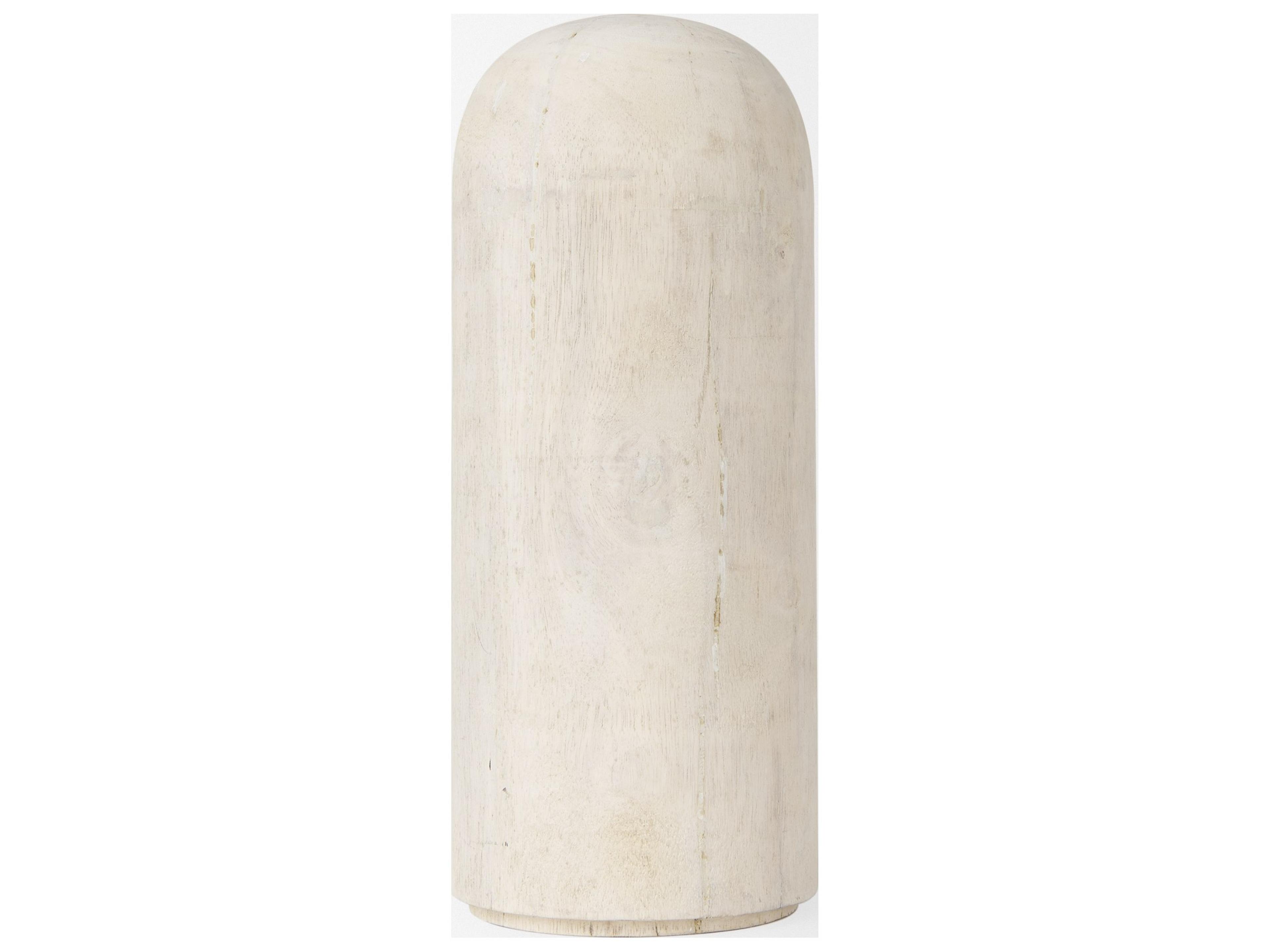 Mercana Knox Tall White-Wash Wood Decorative Object