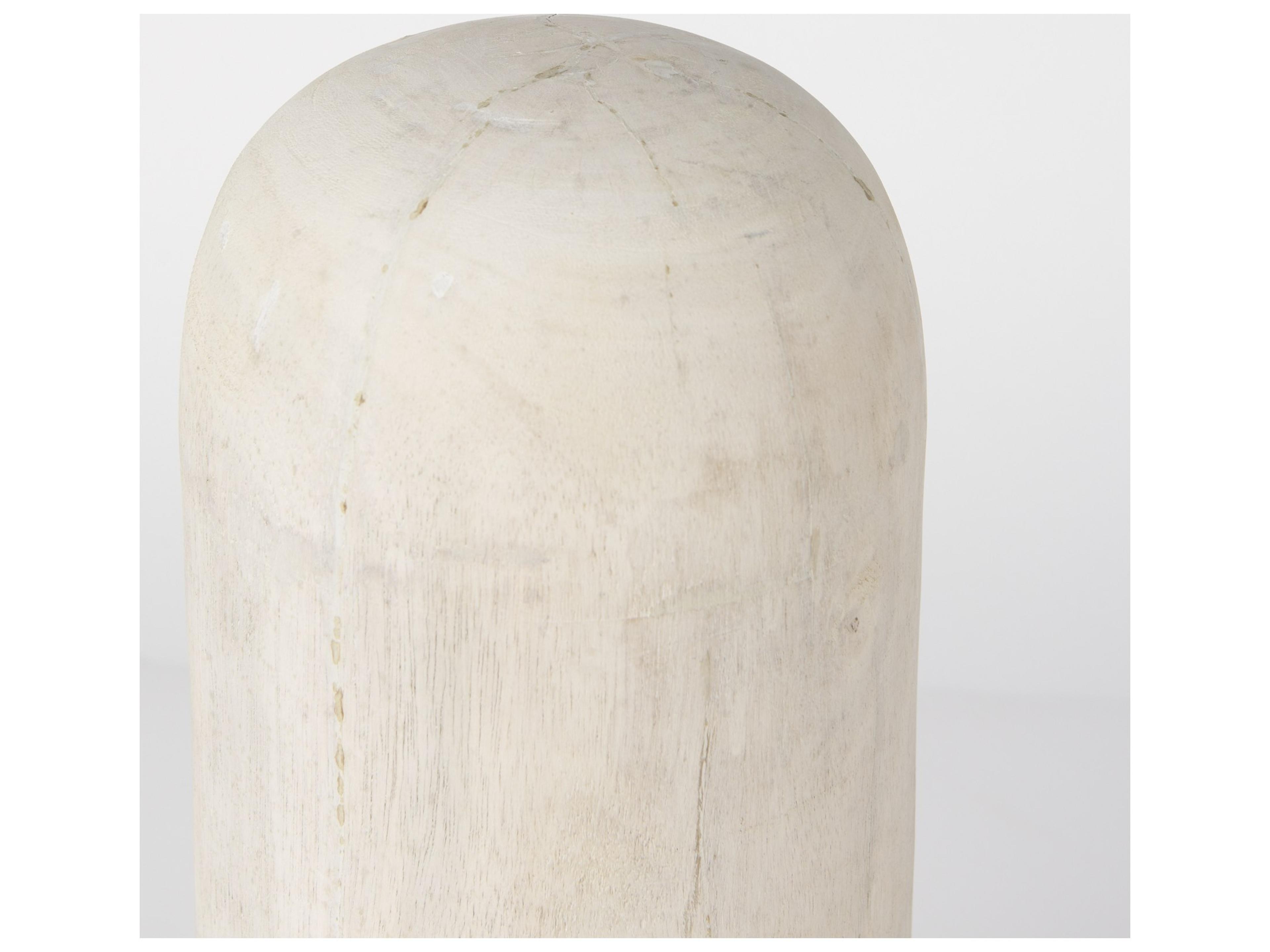Mercana Knox Tall White-Wash Wood Decorative Object