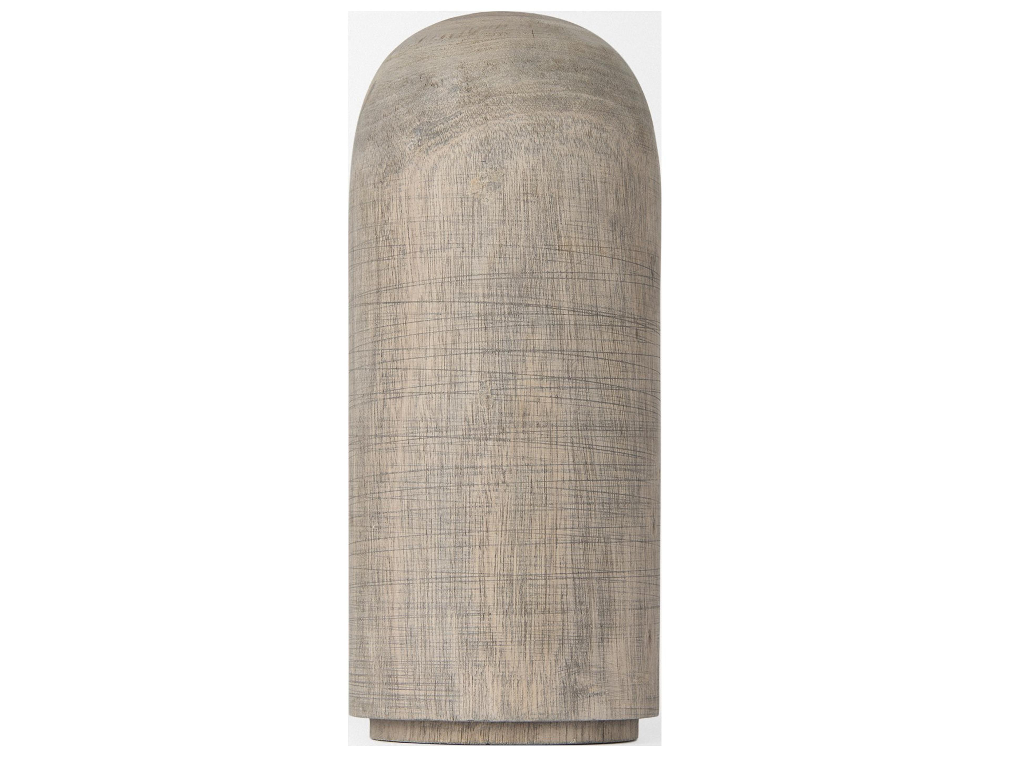 Mercana Knox Medium Gray-Wash Wood Decorative Object