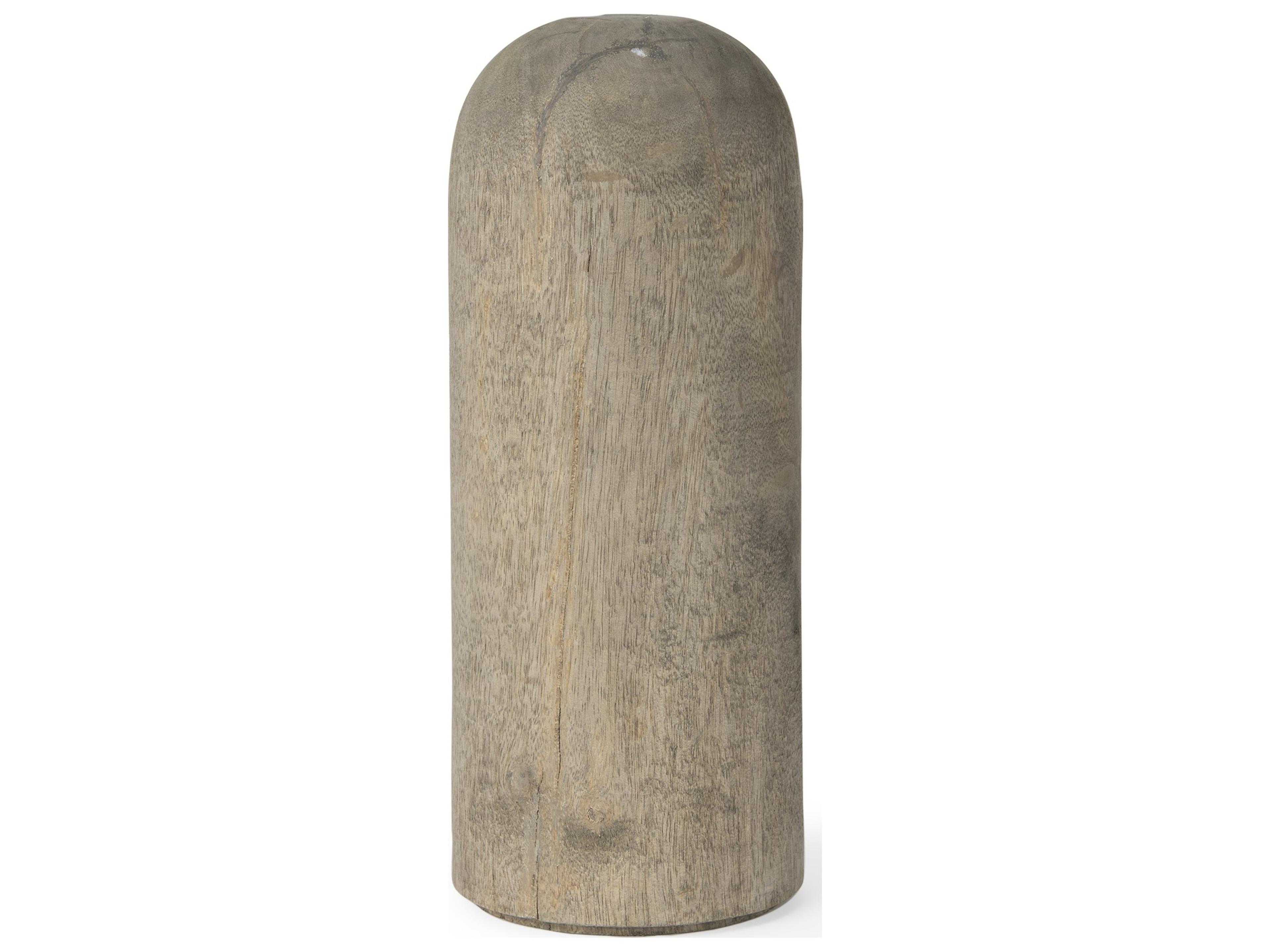 Knox Large Gray-Wash Wood Decorative Object