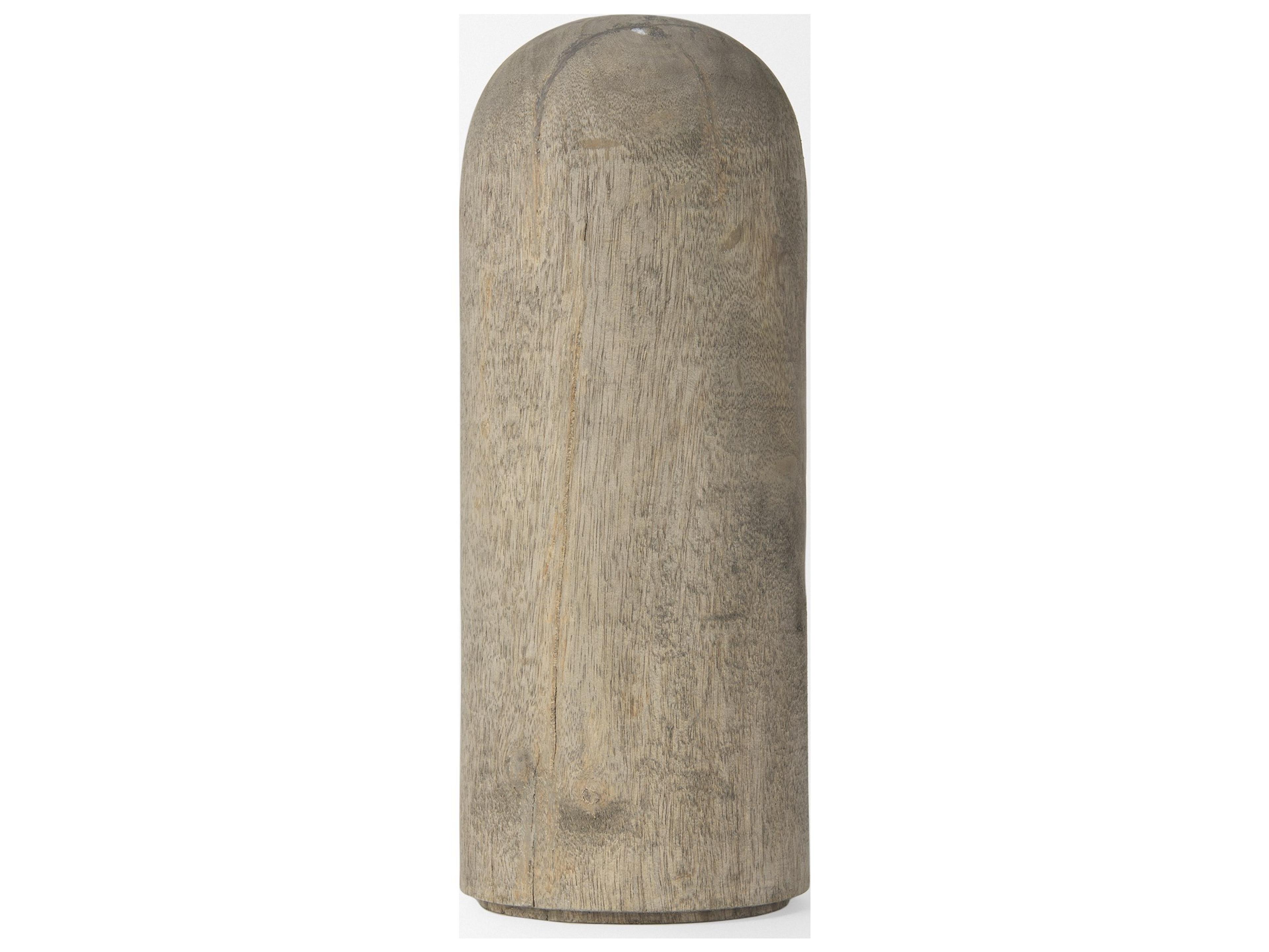 Mercana Knox Large Gray-Wash Wood Decorative Object