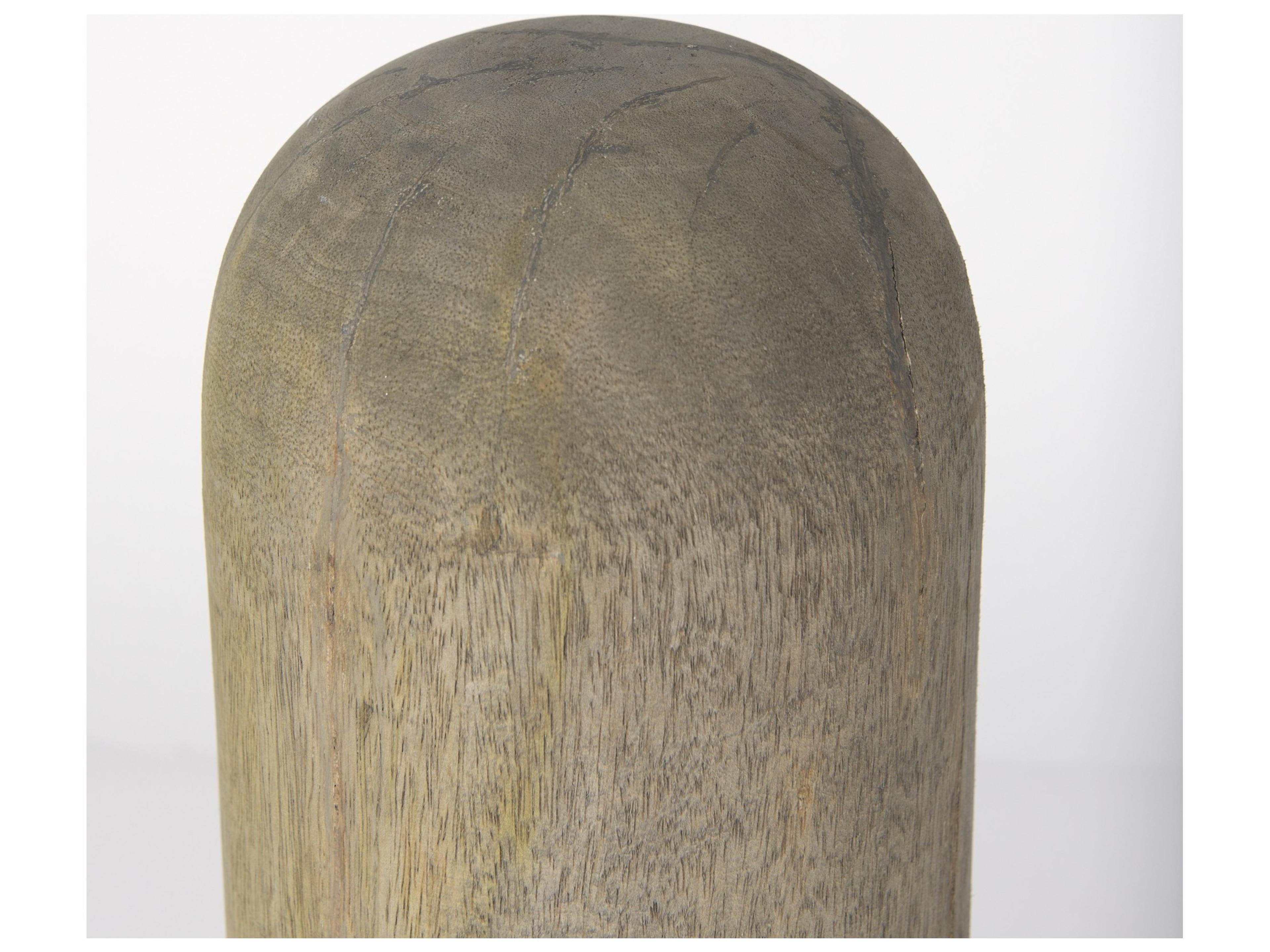 Mercana Knox Large Gray-Wash Wood Decorative Object