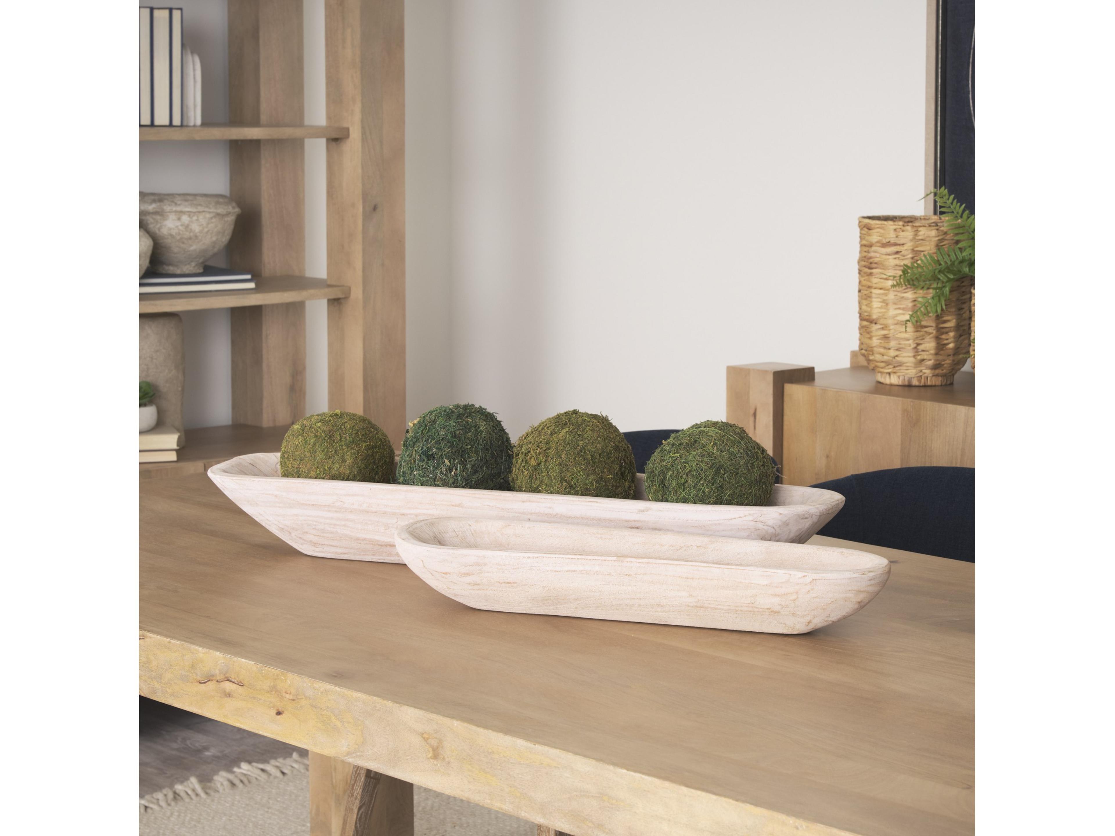 Mercana Athena Set of 2 Extra Large  Light-Wash Reclaimed Wood Trays