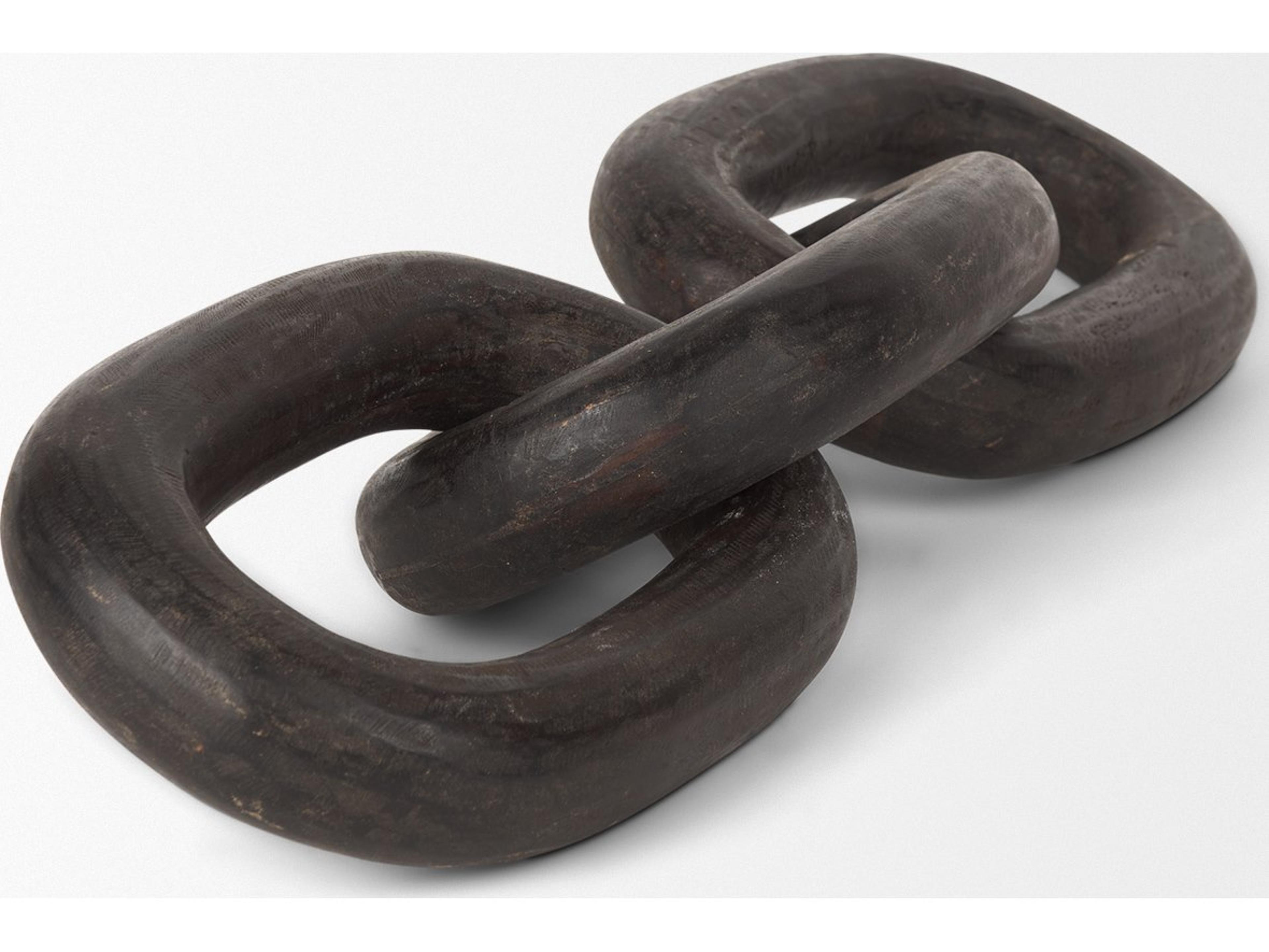 Mercana Tayla Large Black-Brown Wood Chain Link