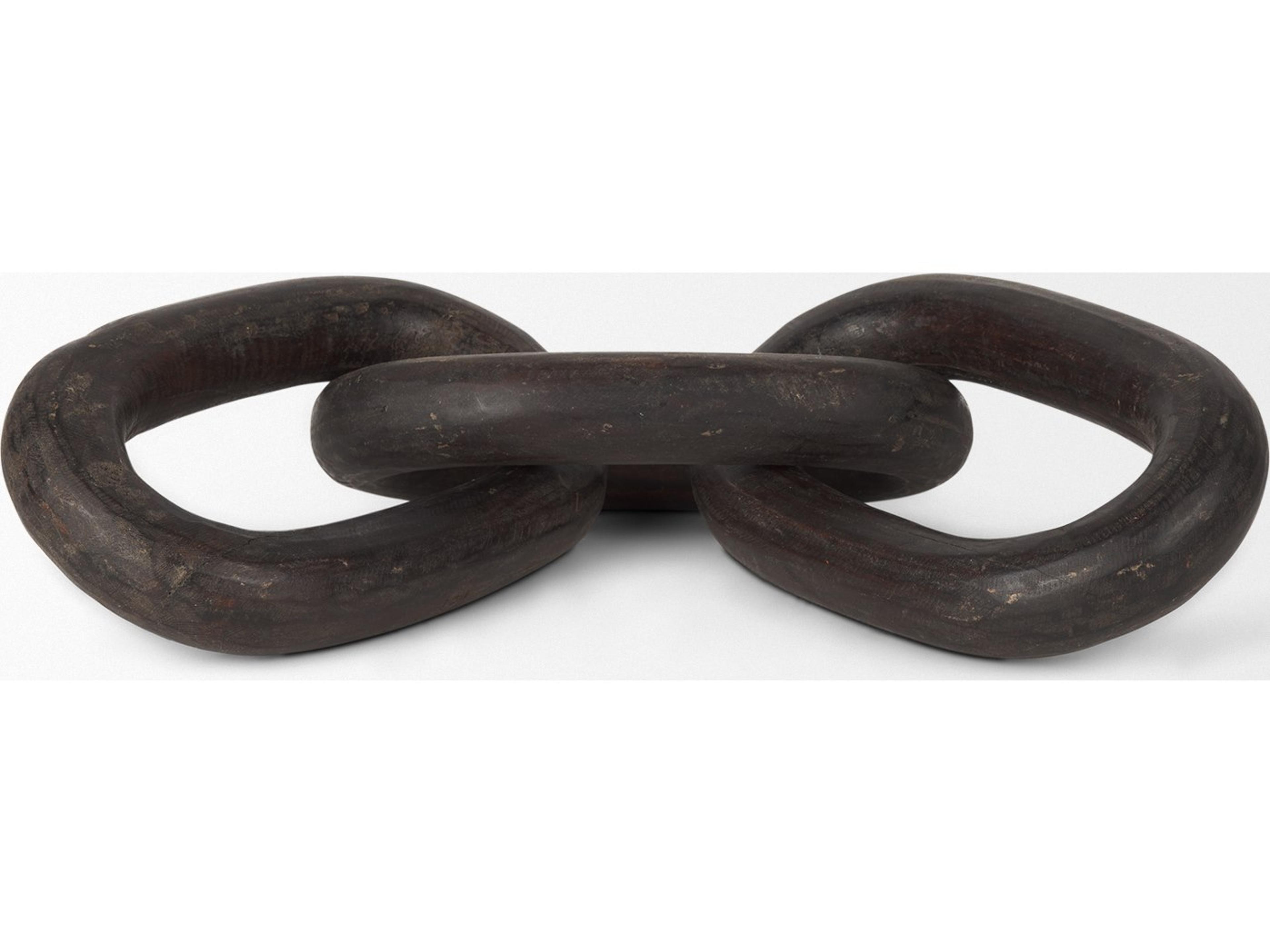 Mercana Tayla Large Black-Brown Wood Chain Link