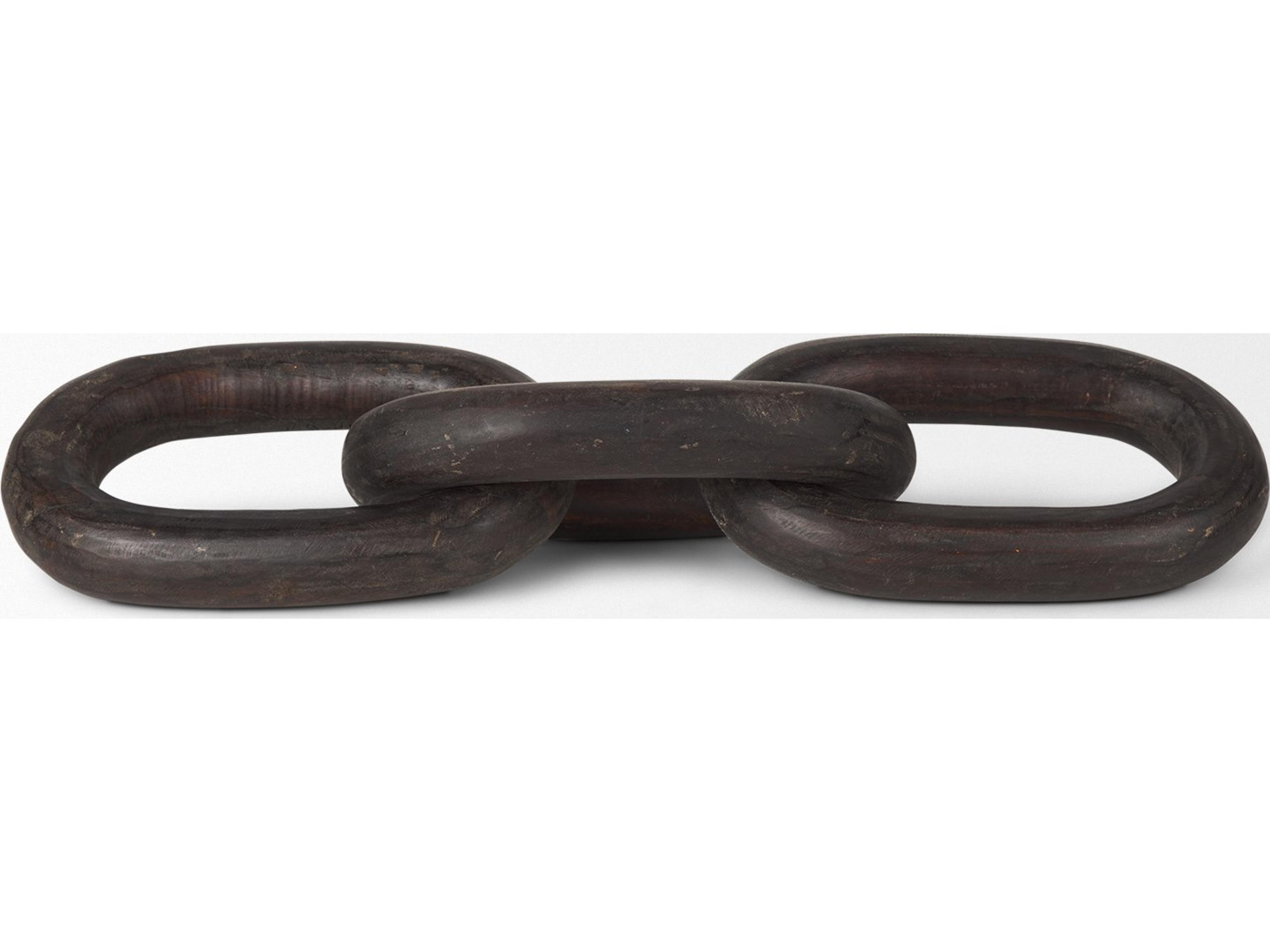 Mercana Tayla Large Black-Brown Wood Chain Link