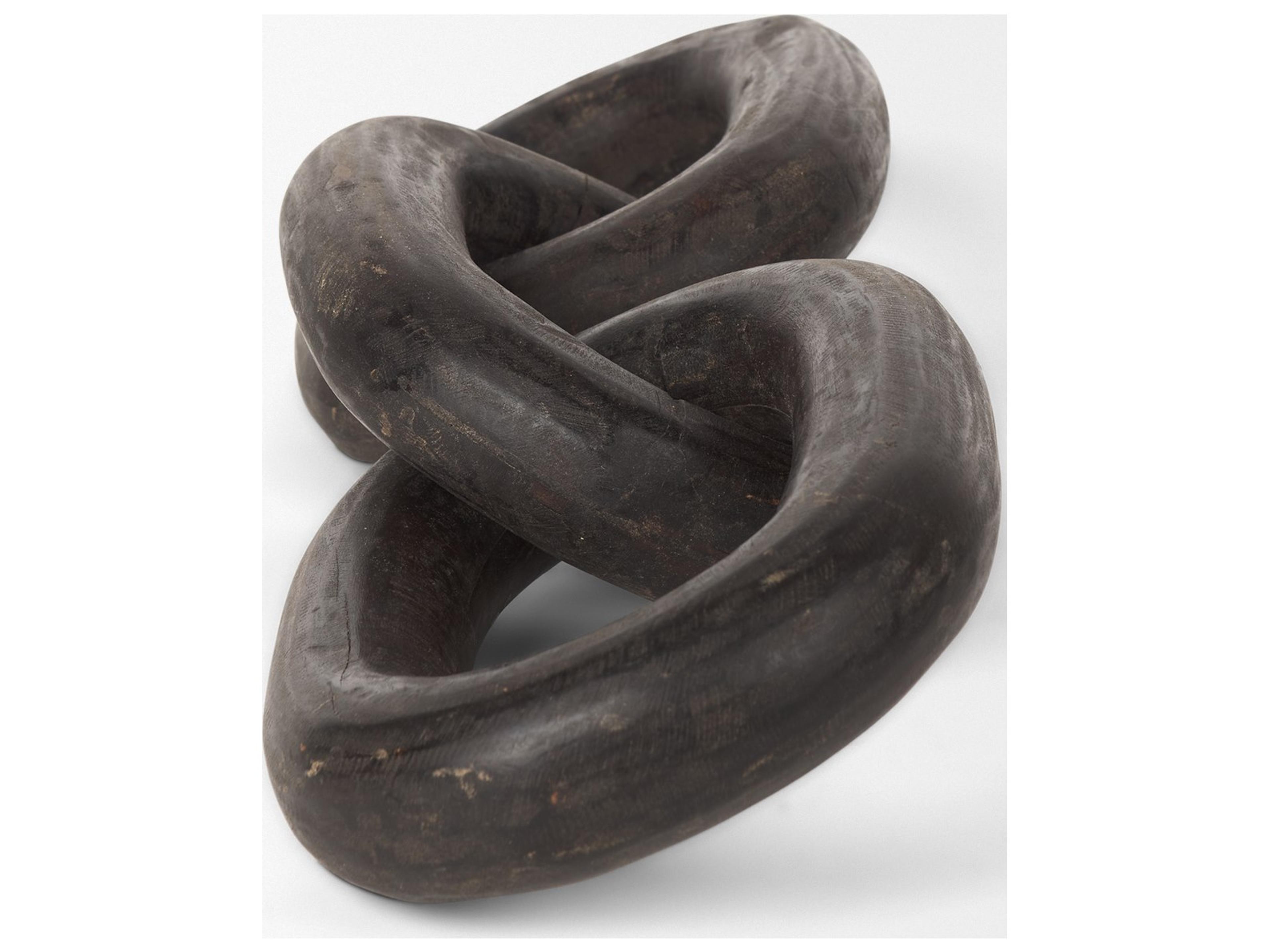 Mercana Tayla Large Black-Brown Wood Chain Link