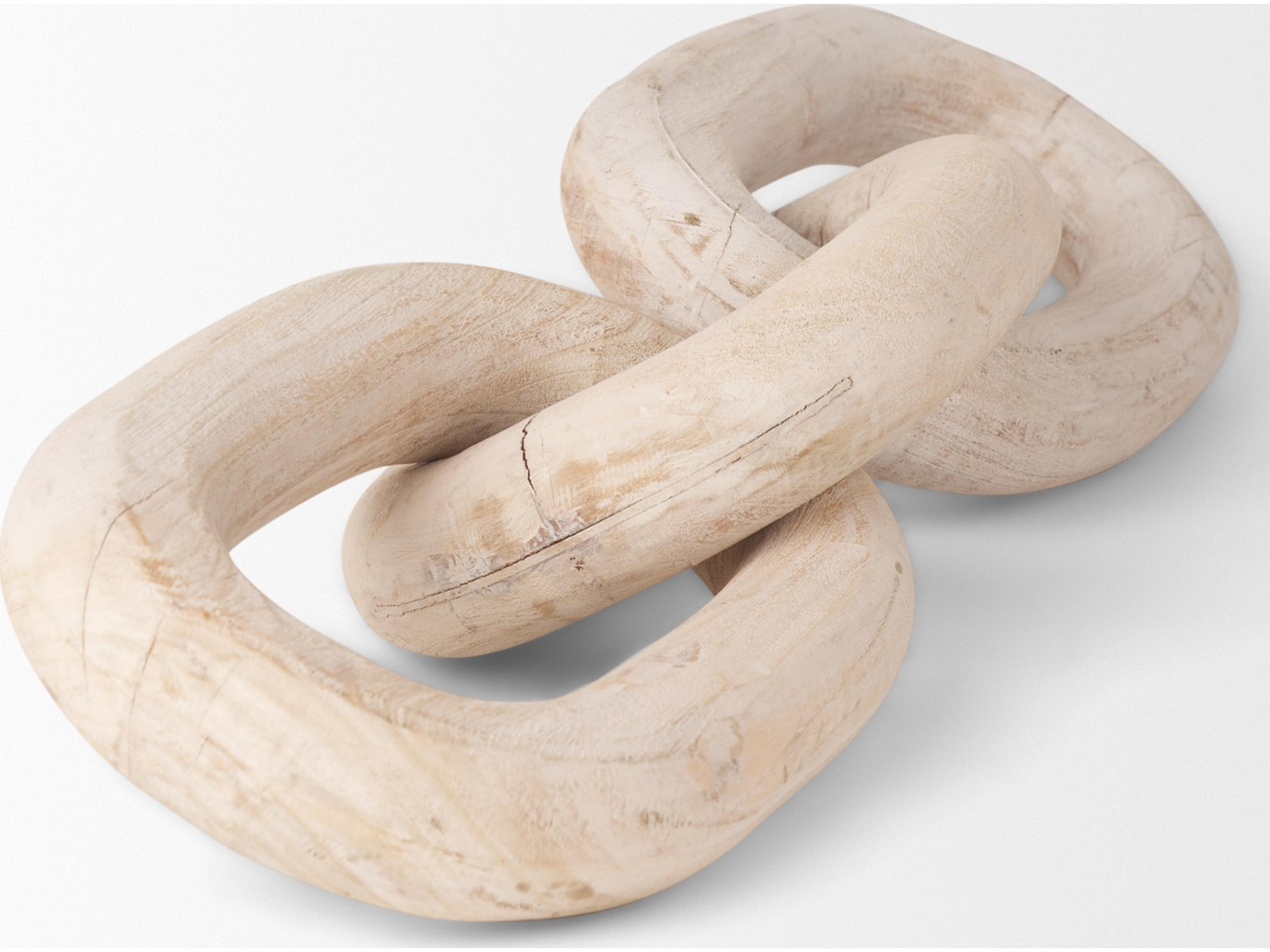 Mercana Tayla Large Blonde Wood Chain Link