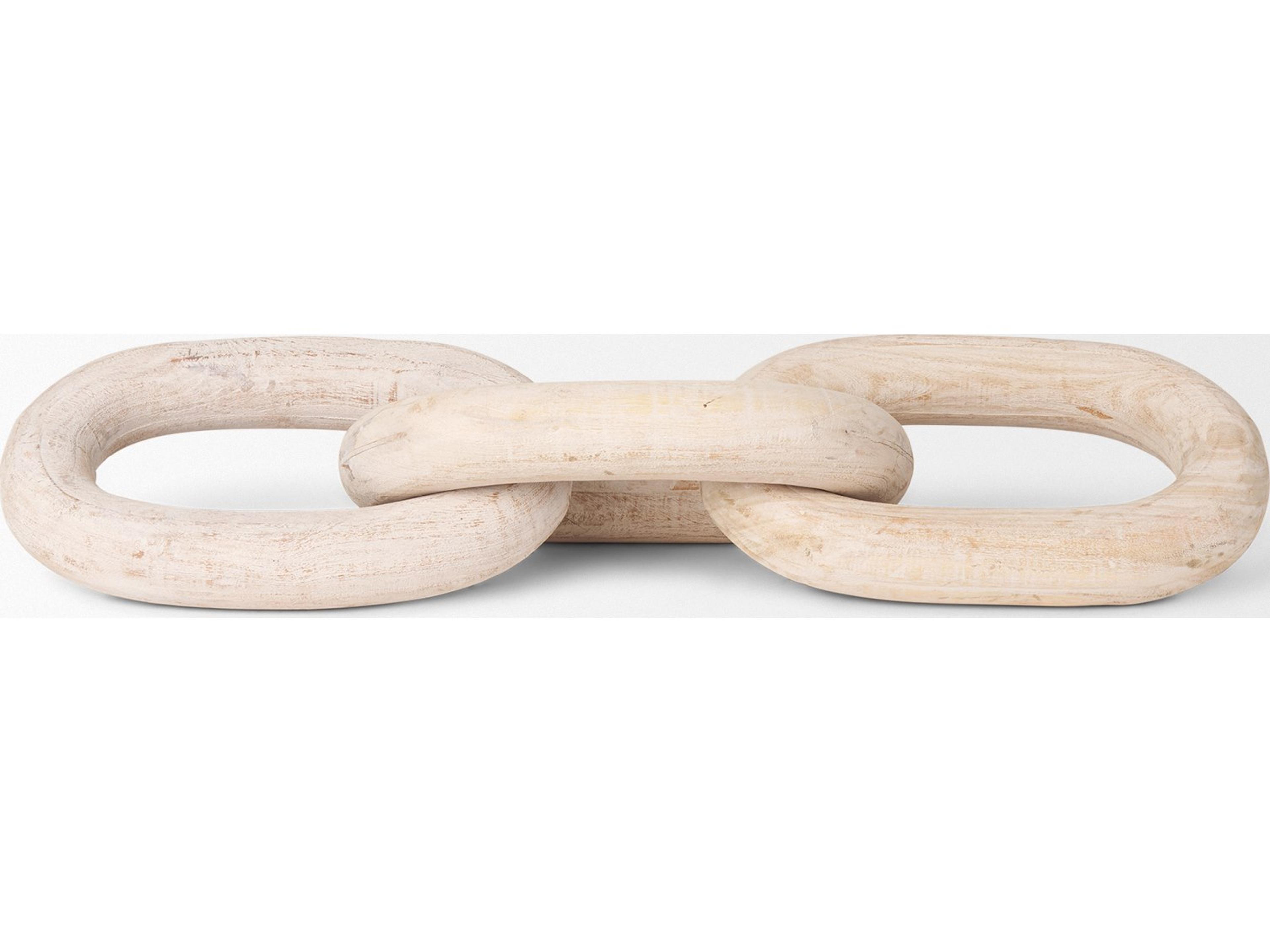 Mercana Tayla Large Blonde Wood Chain Link