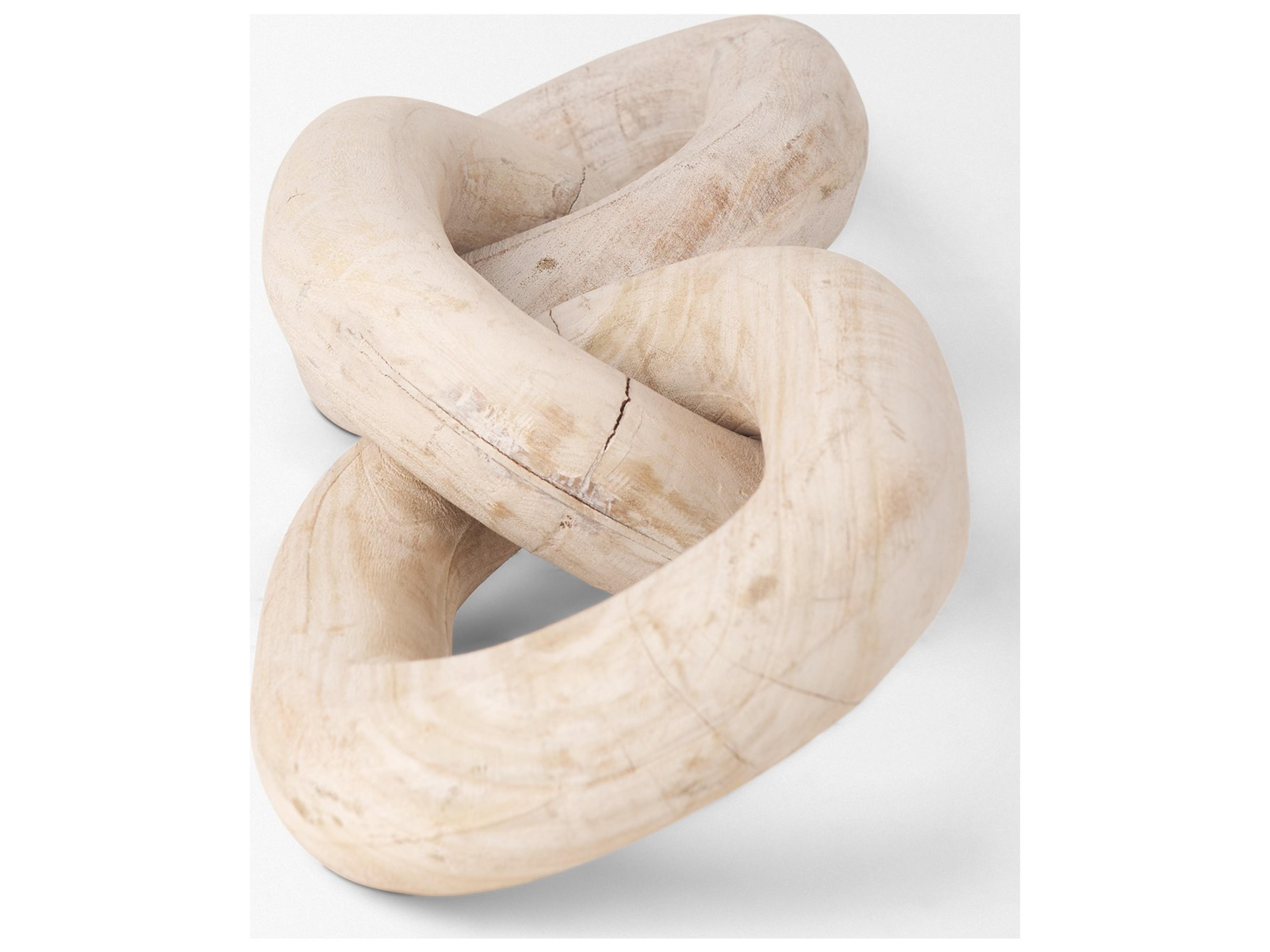 Mercana Tayla Large Blonde Wood Chain Link