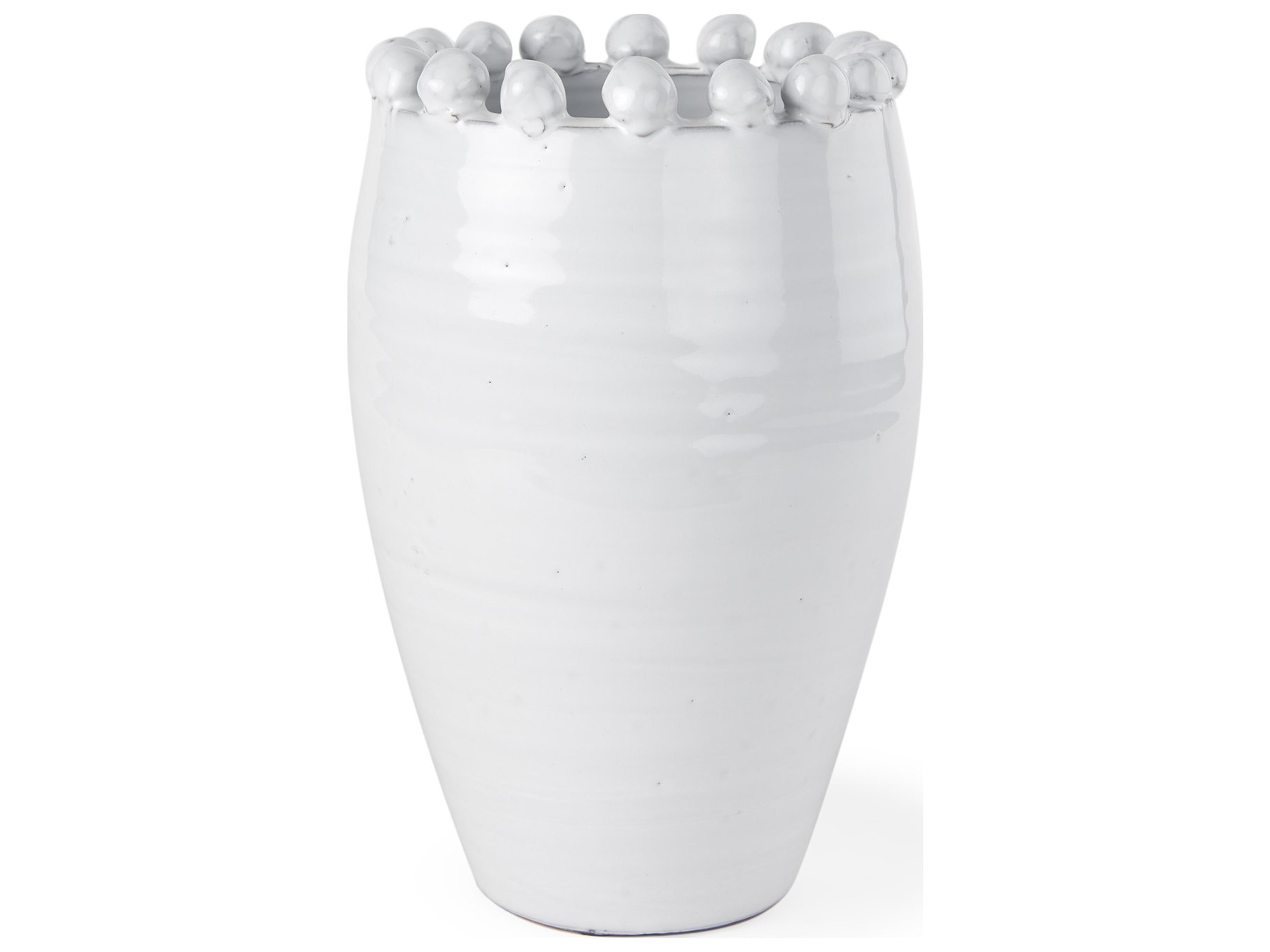 Basin Medium Off-White Glazed Vase