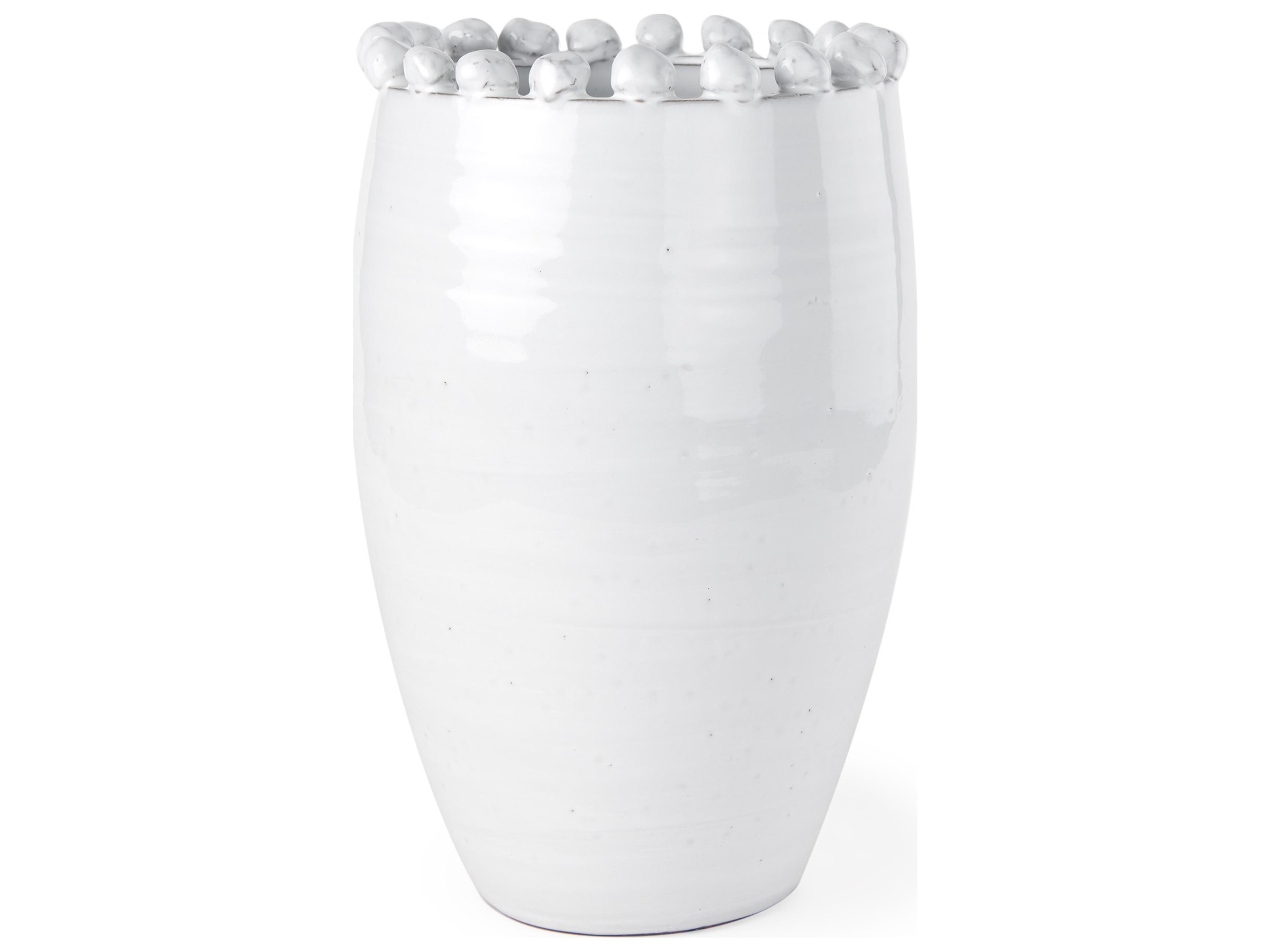 Basin Large Off-White Glazed Vase