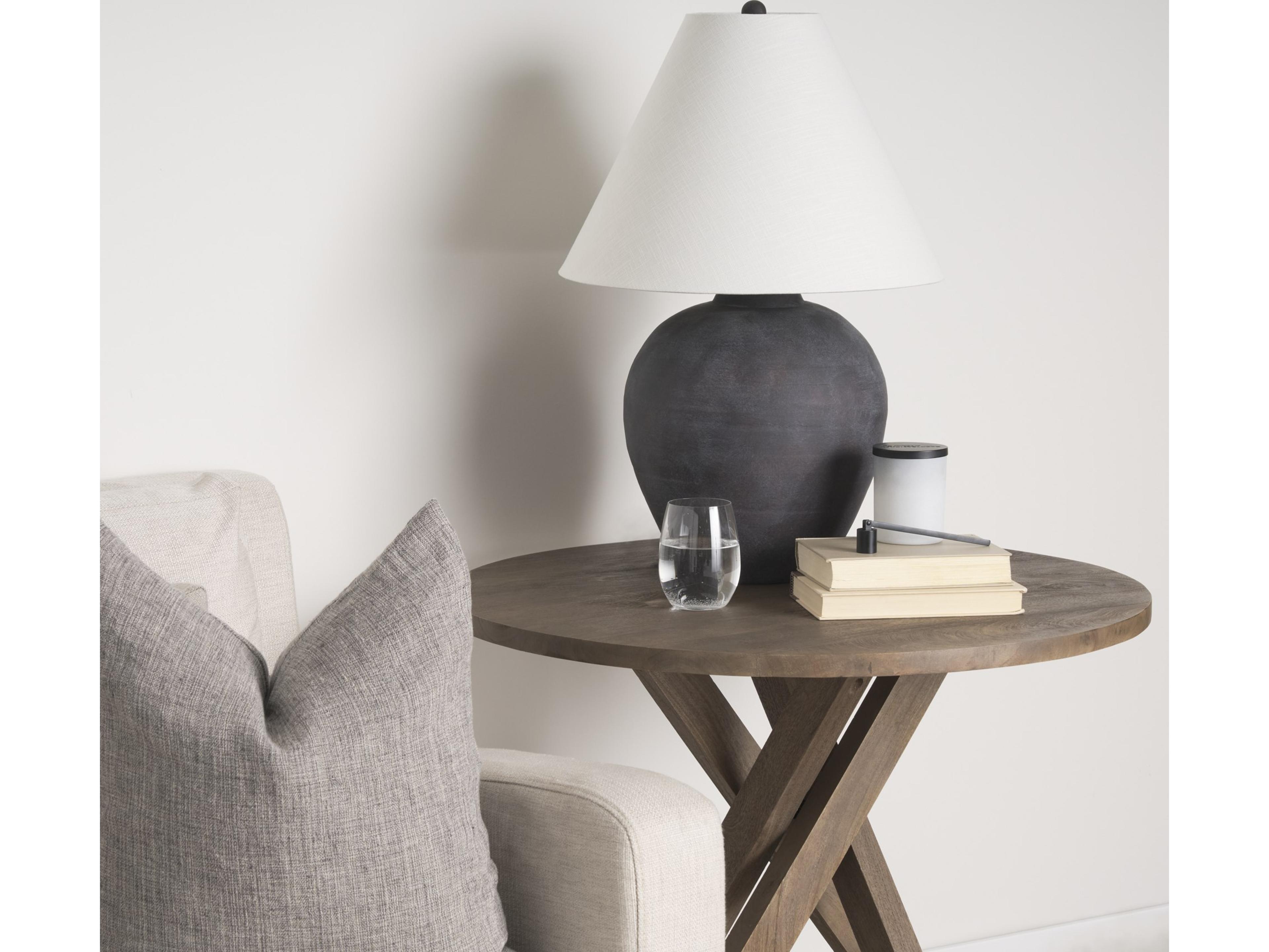 Mercana Marvin Black Ceramic Table Lamp