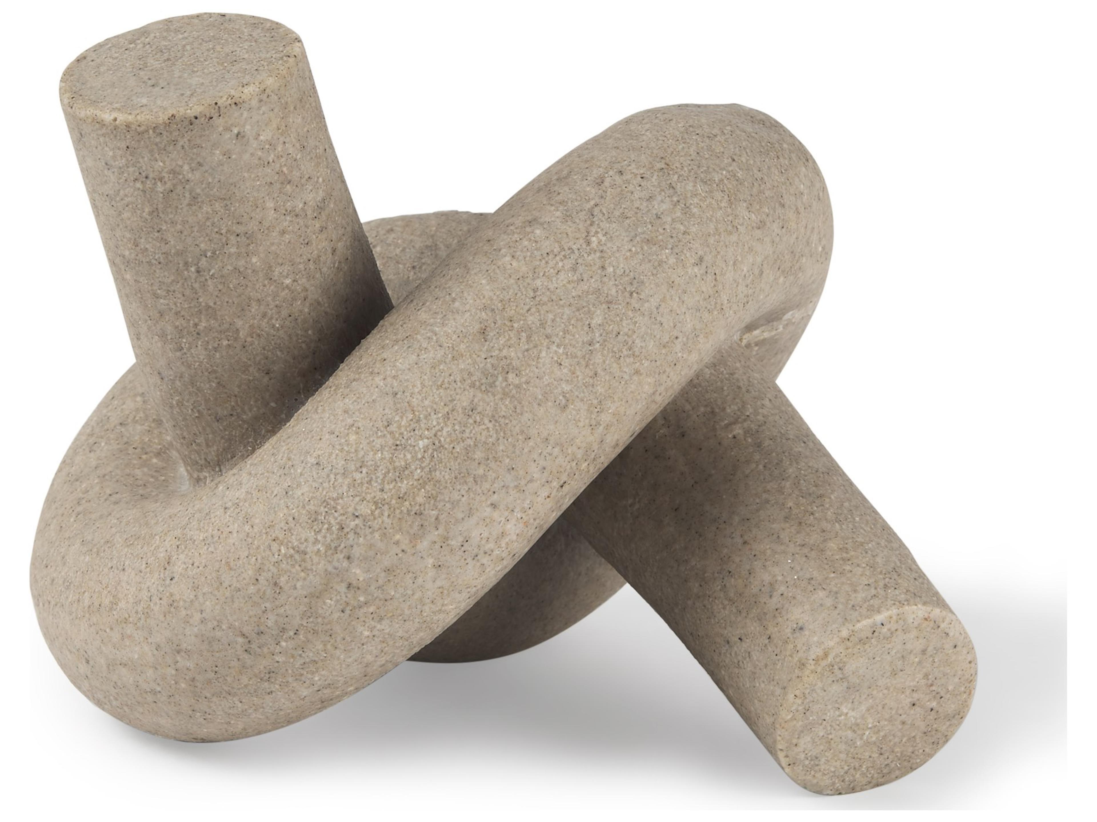 Otto Sandstone Resin Small Knot Sculpture Decorative Object