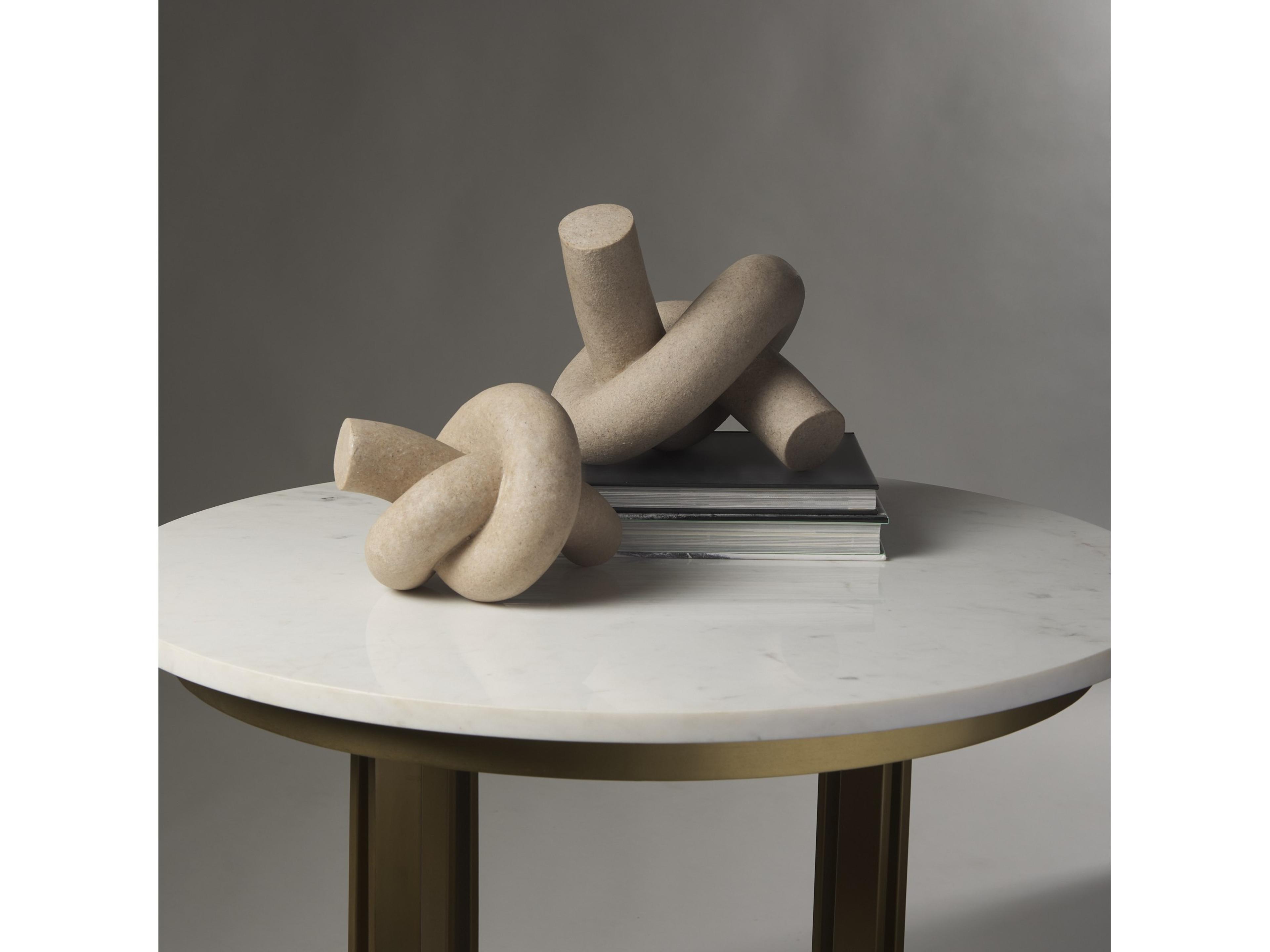 Mercana Otto Sandstone Resin Small Knot Sculpture Decorative Object