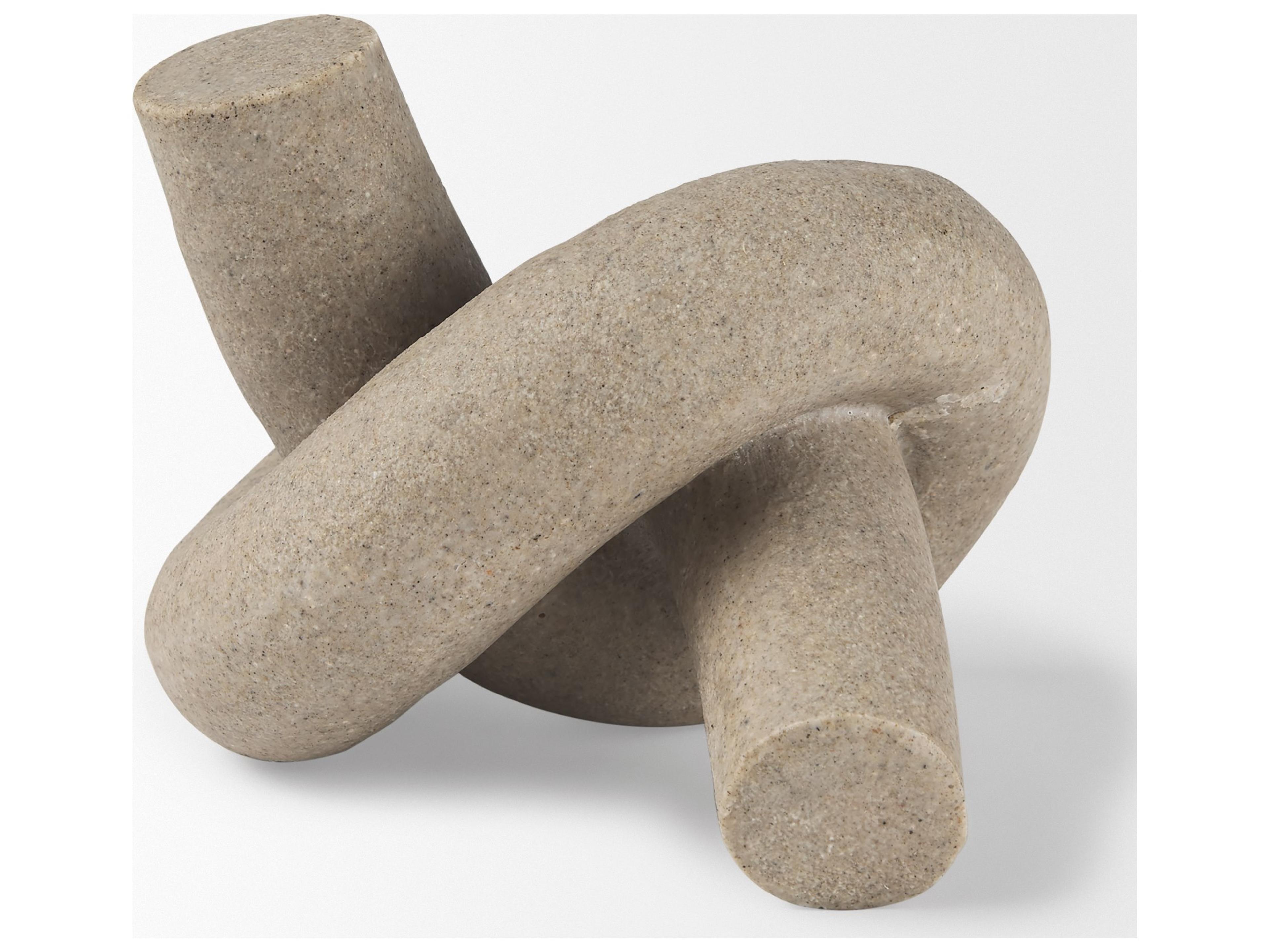 Mercana Otto Sandstone Resin Small Knot Sculpture Decorative Object