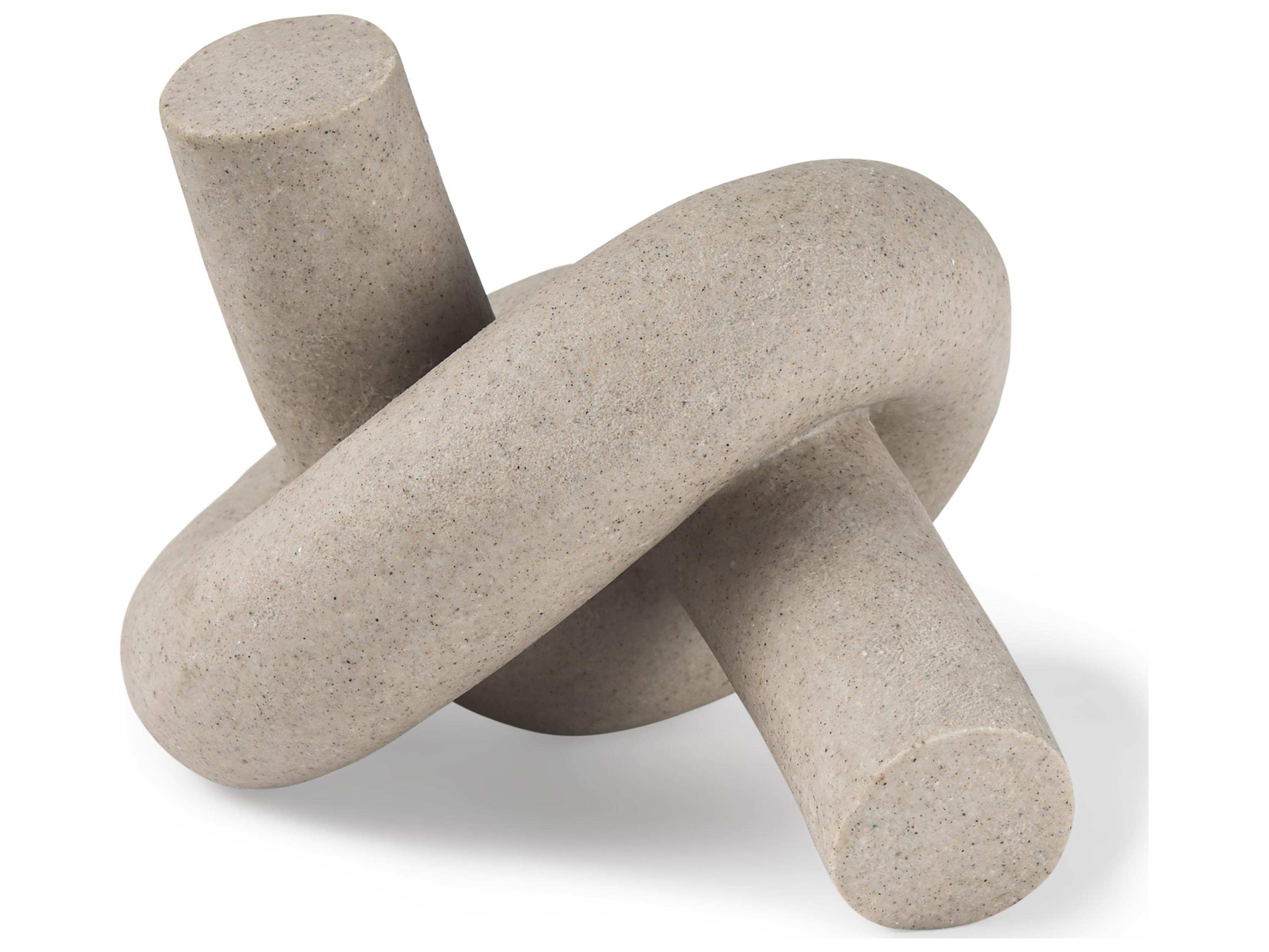 Otto  Sandstone Resin Large Knot Sculpture Decorative Object