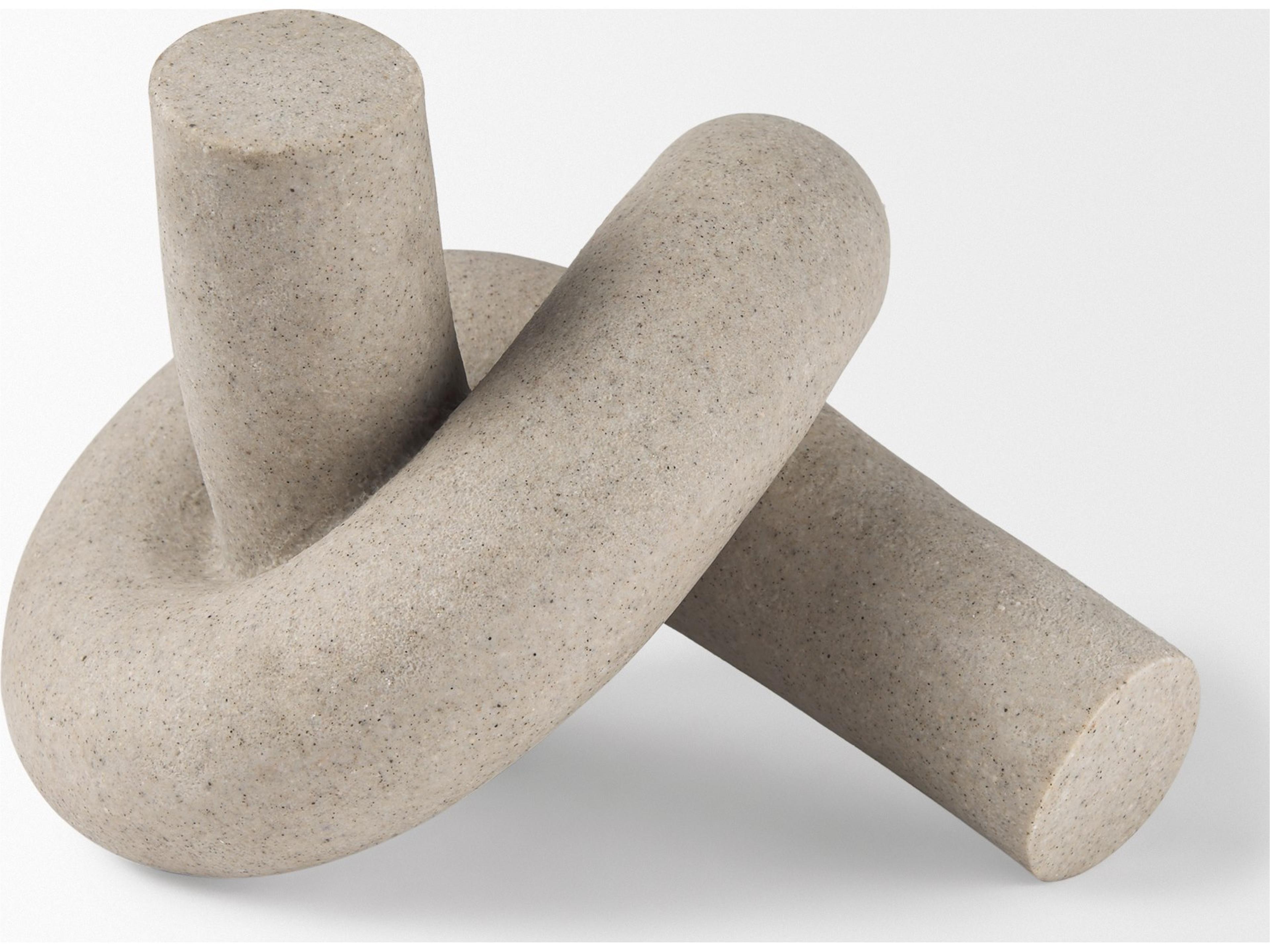 Mercana Otto  Sandstone Resin Large Knot Sculpture Decorative Object