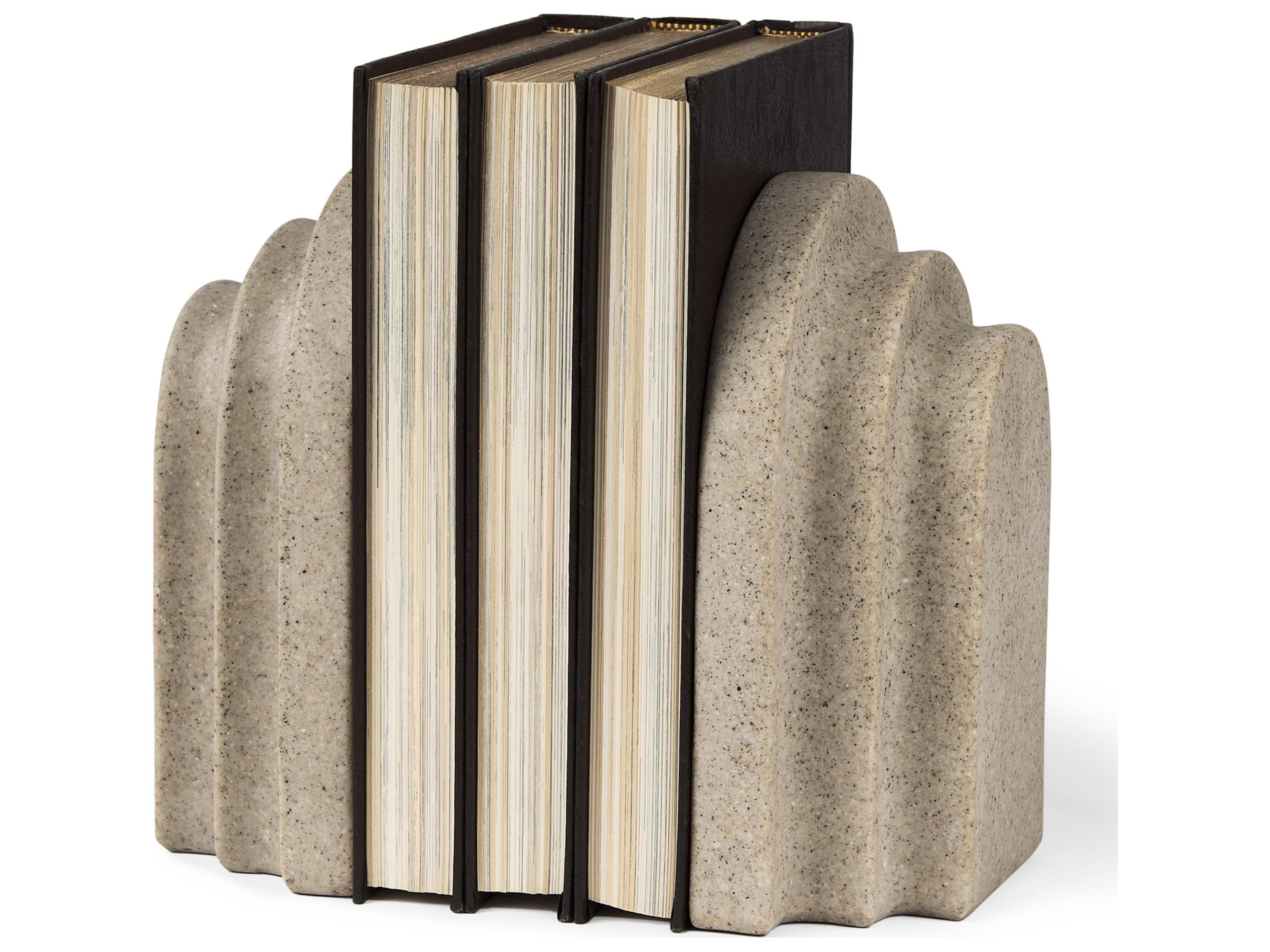 Empire Sandstone Resin Arc Book End Set