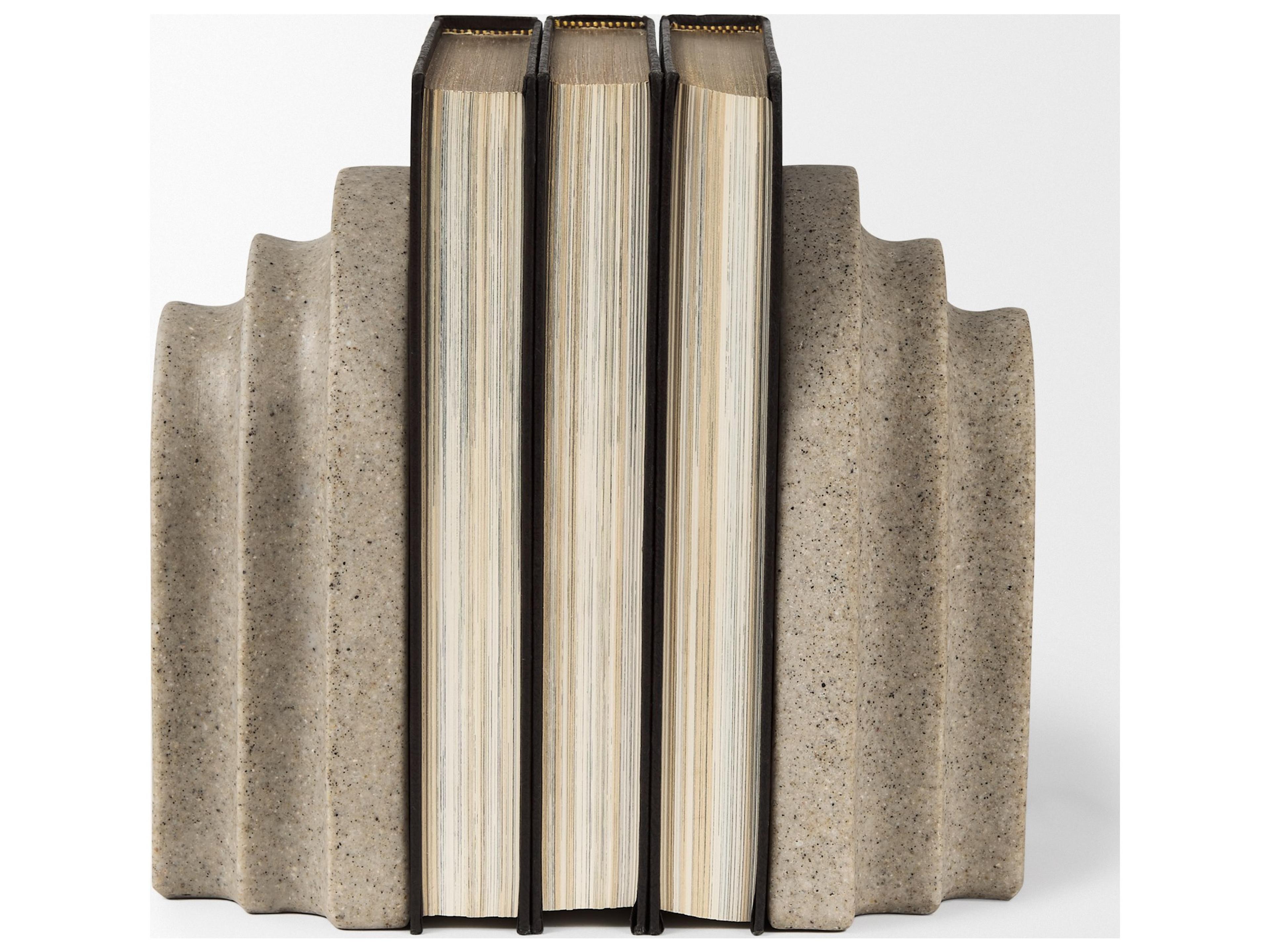 Mercana Empire Sandstone Resin Arc Book End Set