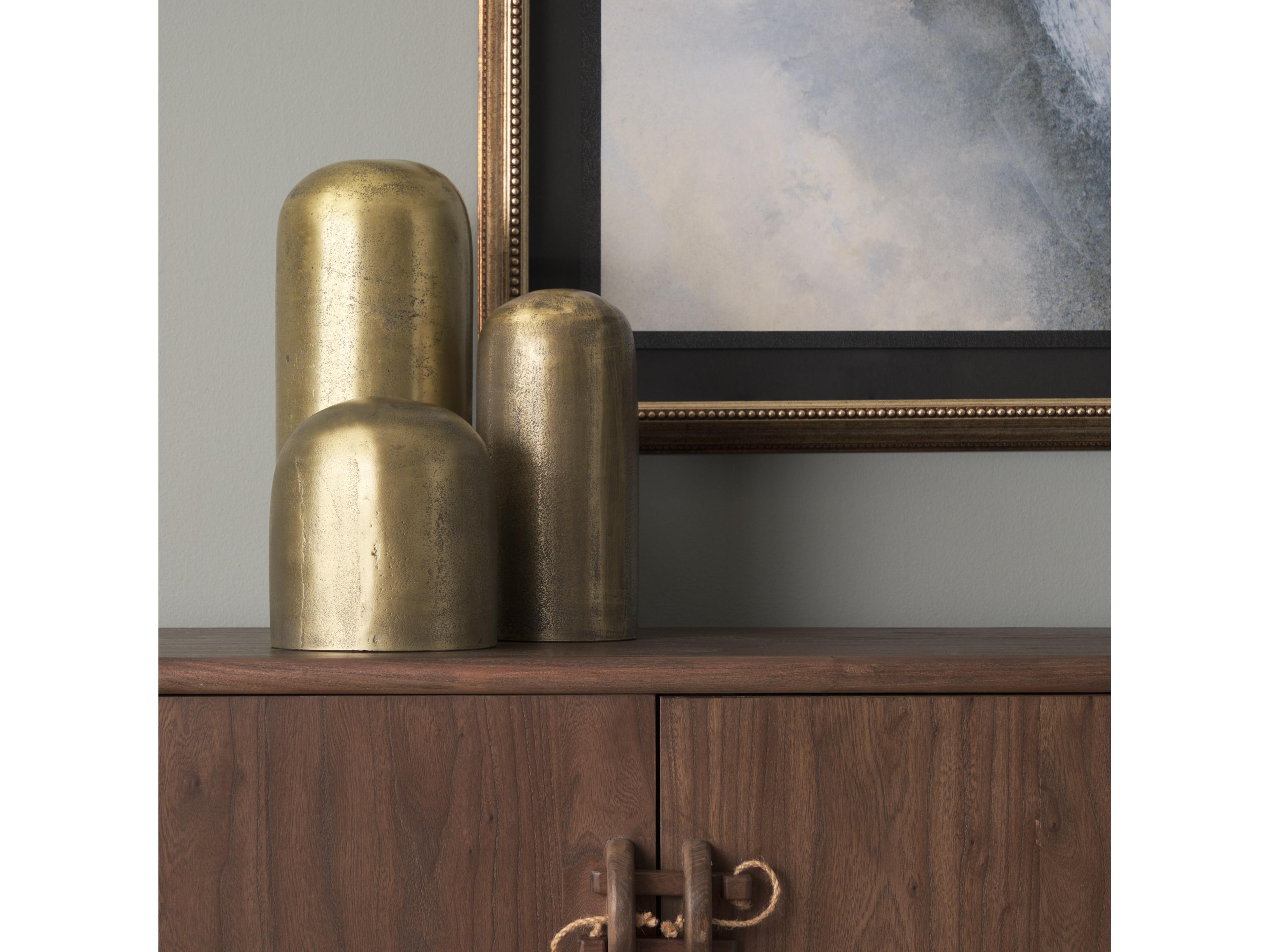 Mercana Quonset Tall Brass Finished Aluminum Metal Ornament