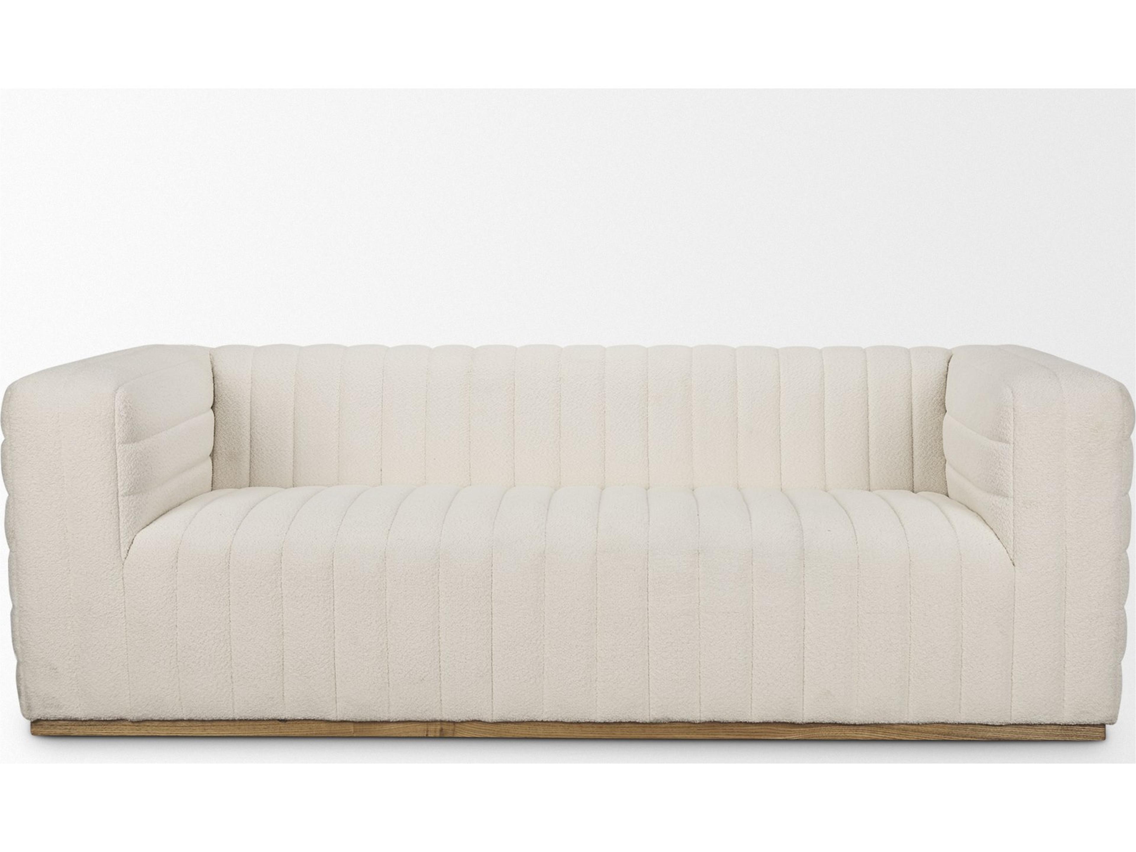 Mercana Ricciardo Cream Boucle 3-Seater Sofa