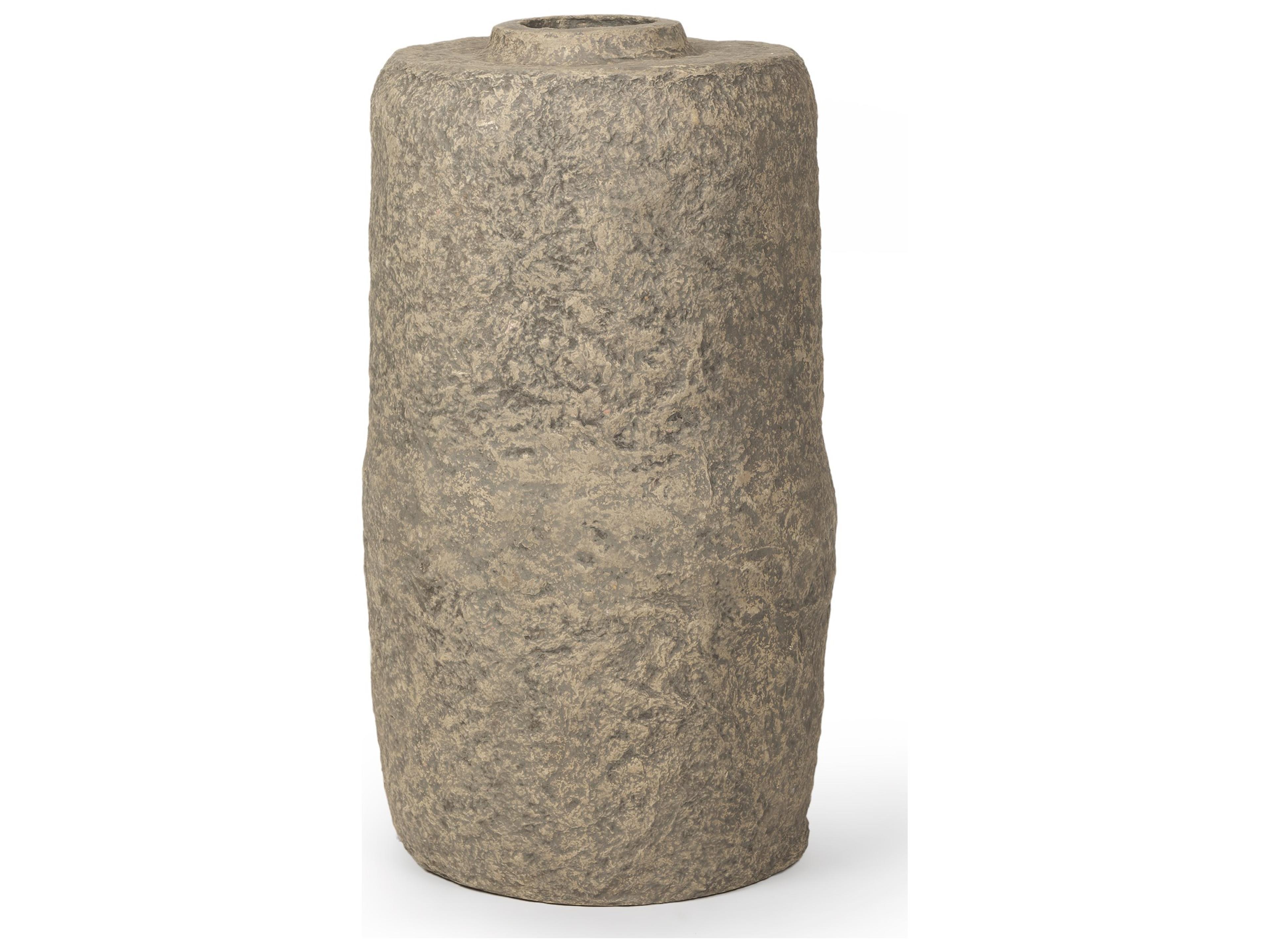 Rama Large Gray Paper Mache Floor Vase