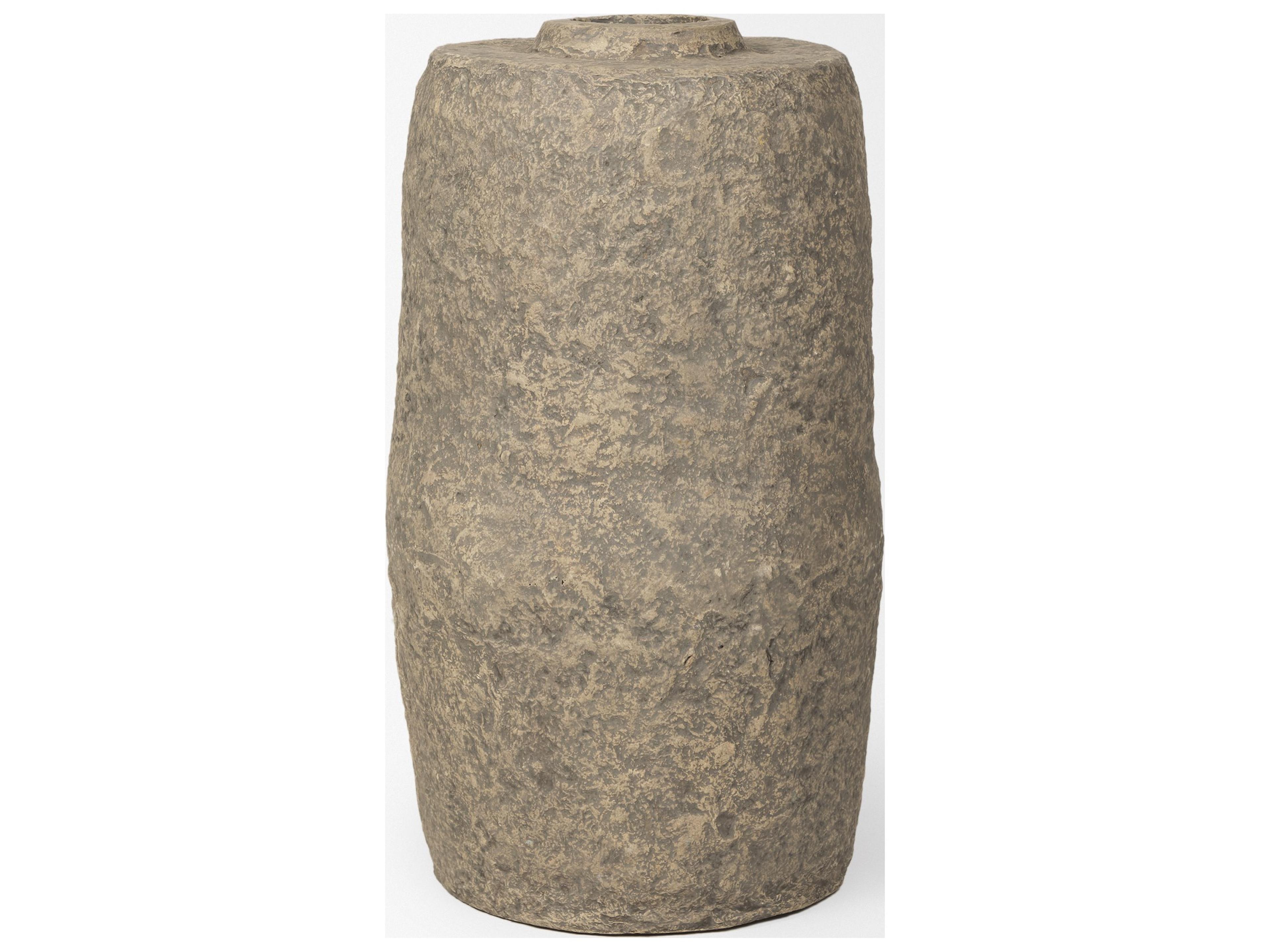 Mercana Rama Large Gray Paper Mache Floor Vase