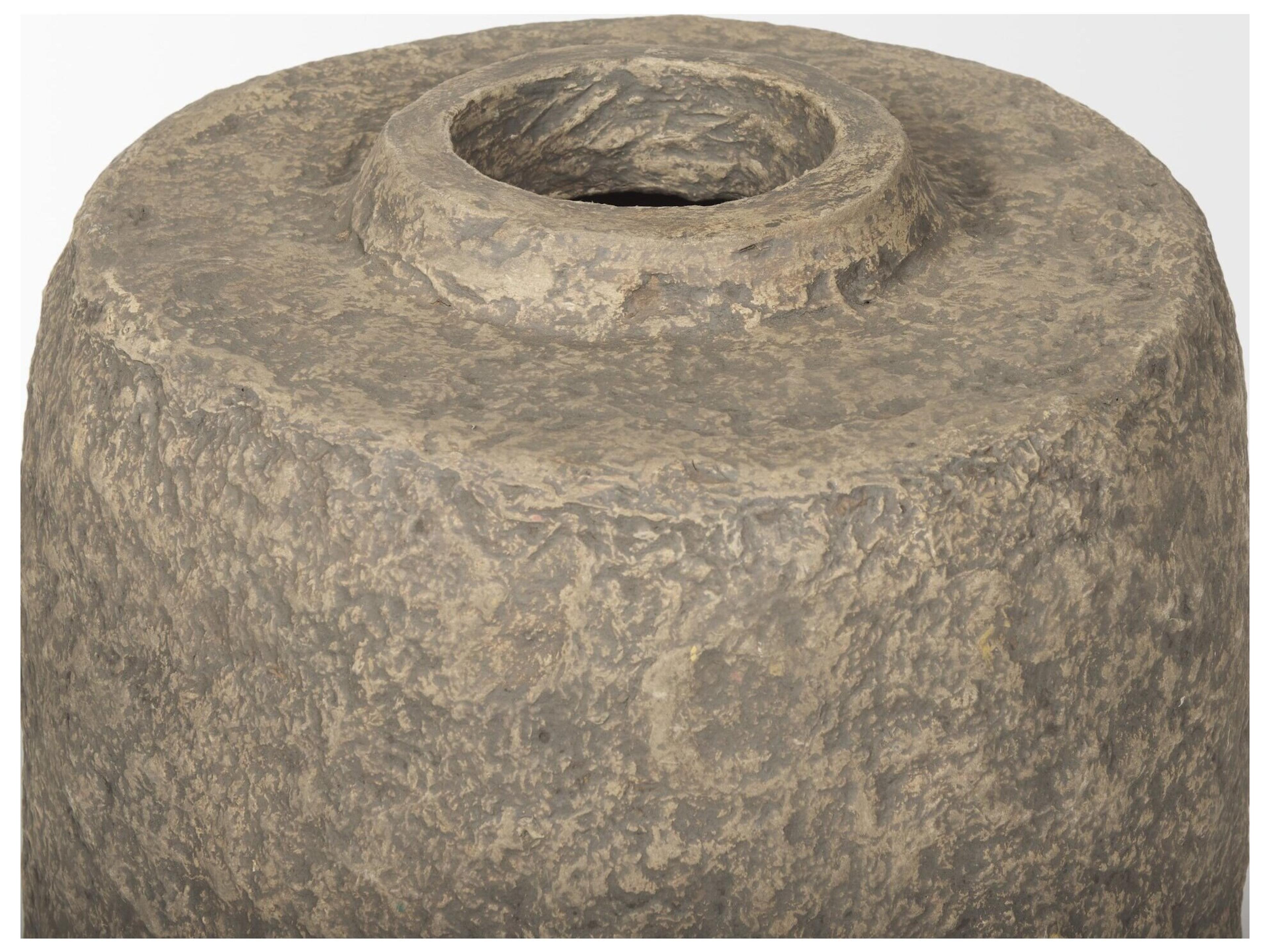 Mercana Rama Large Gray Paper Mache Floor Vase