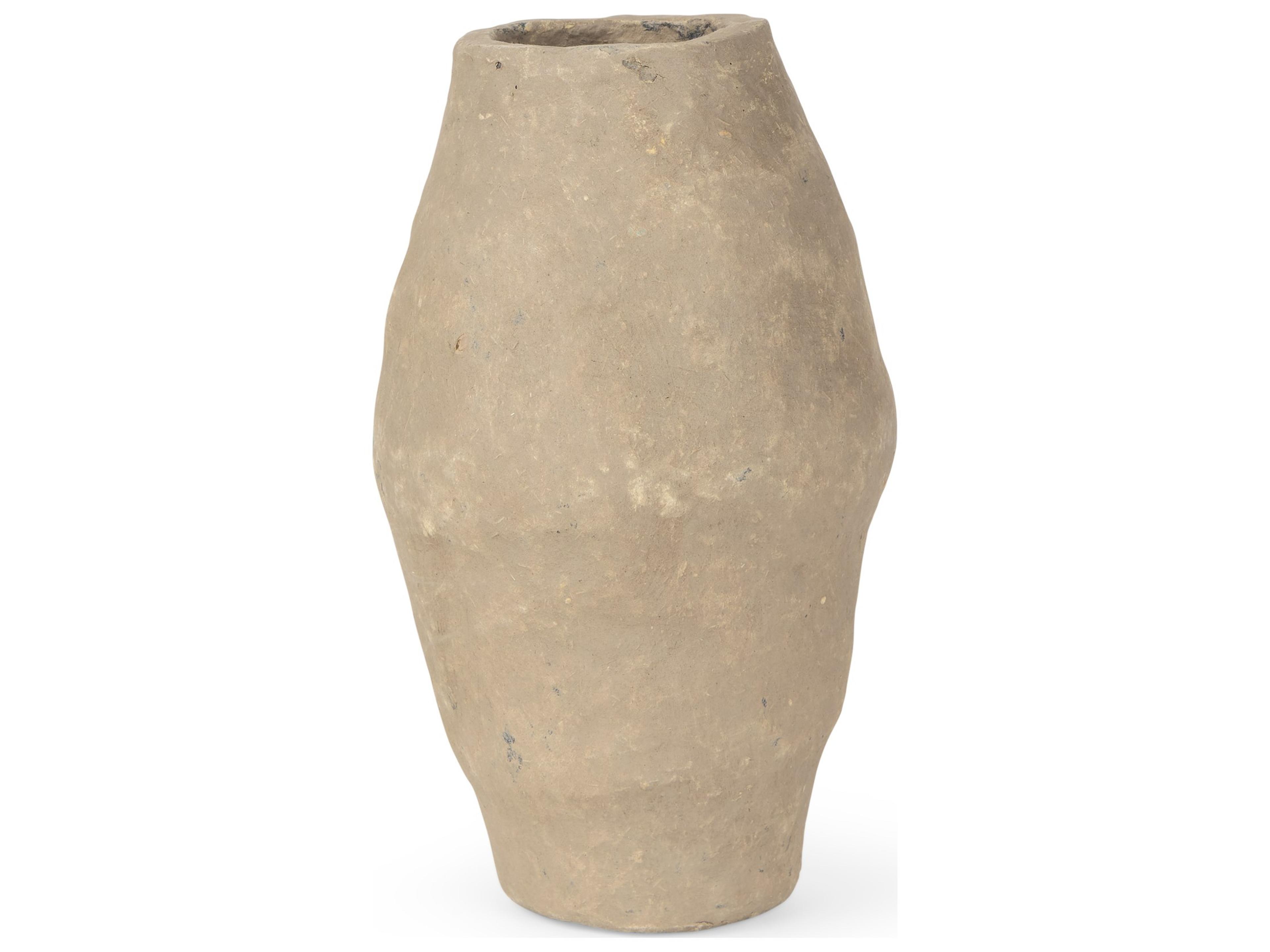 Rundal Small Gray Paper Mache Vase