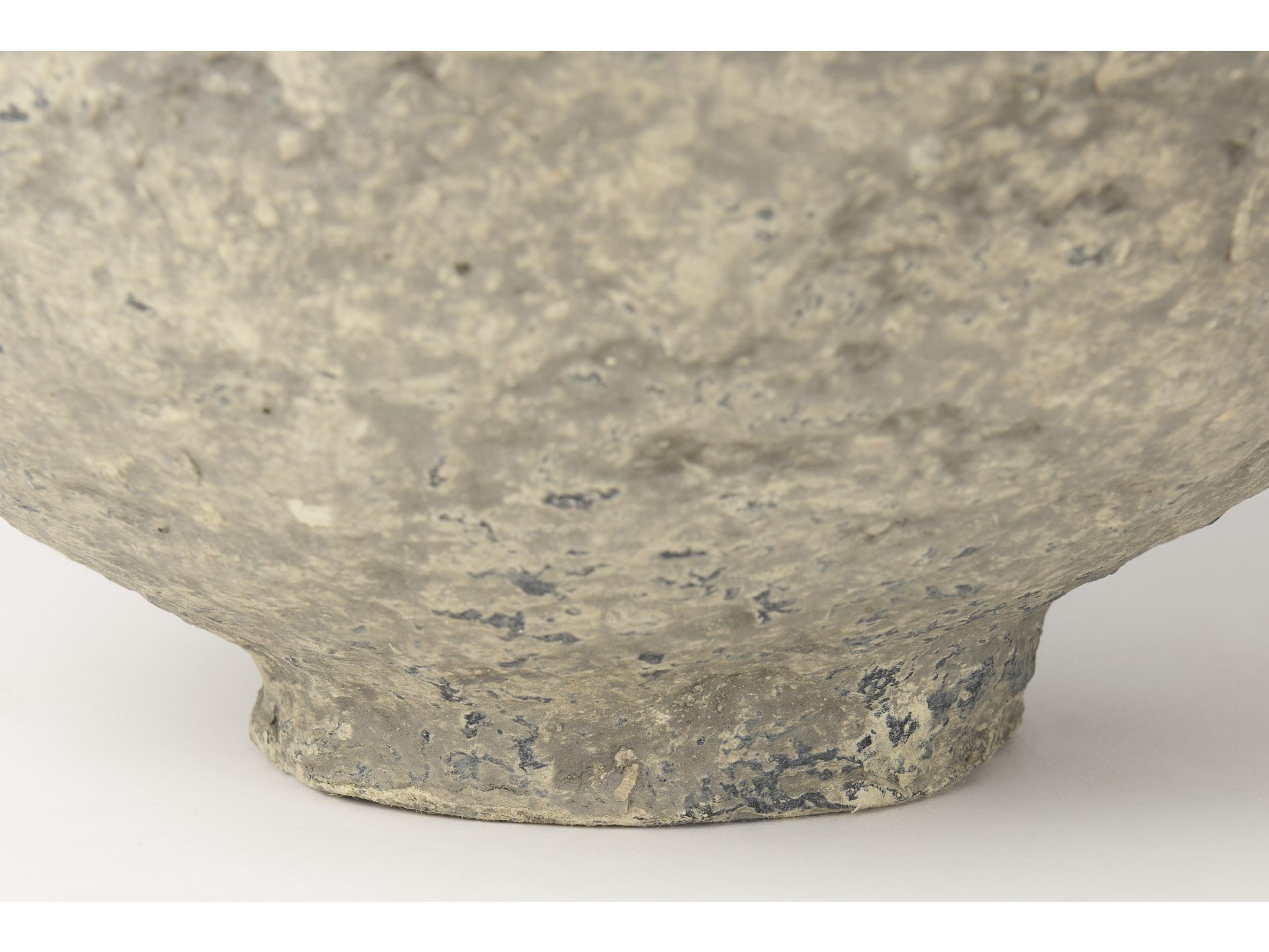 Mercana Sonu Set of 2 Gray Paper Mache Half-Pot Bowls