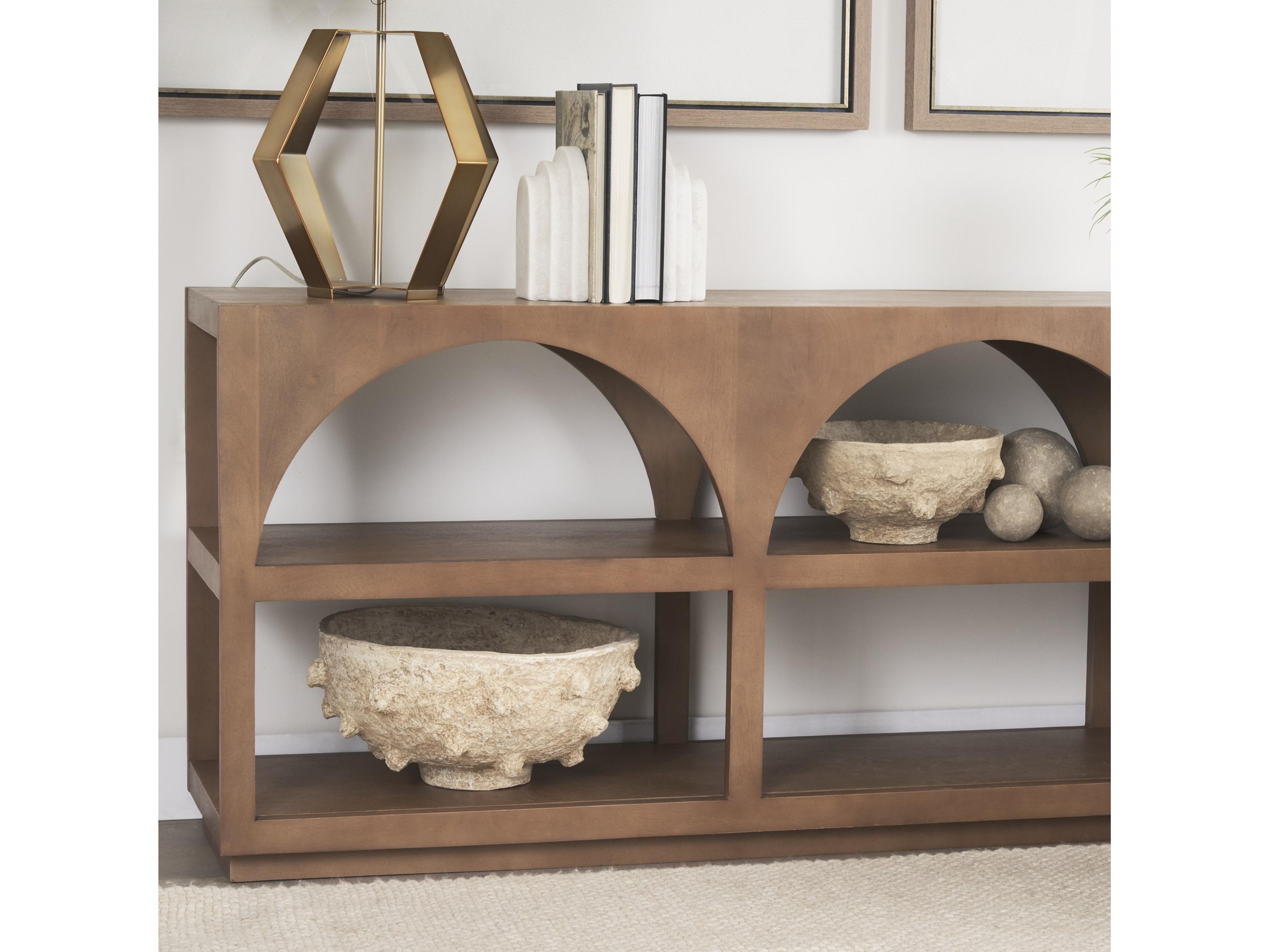 Mercana Sonam Set of 2 Beige Paper Mache Spiked Bowls