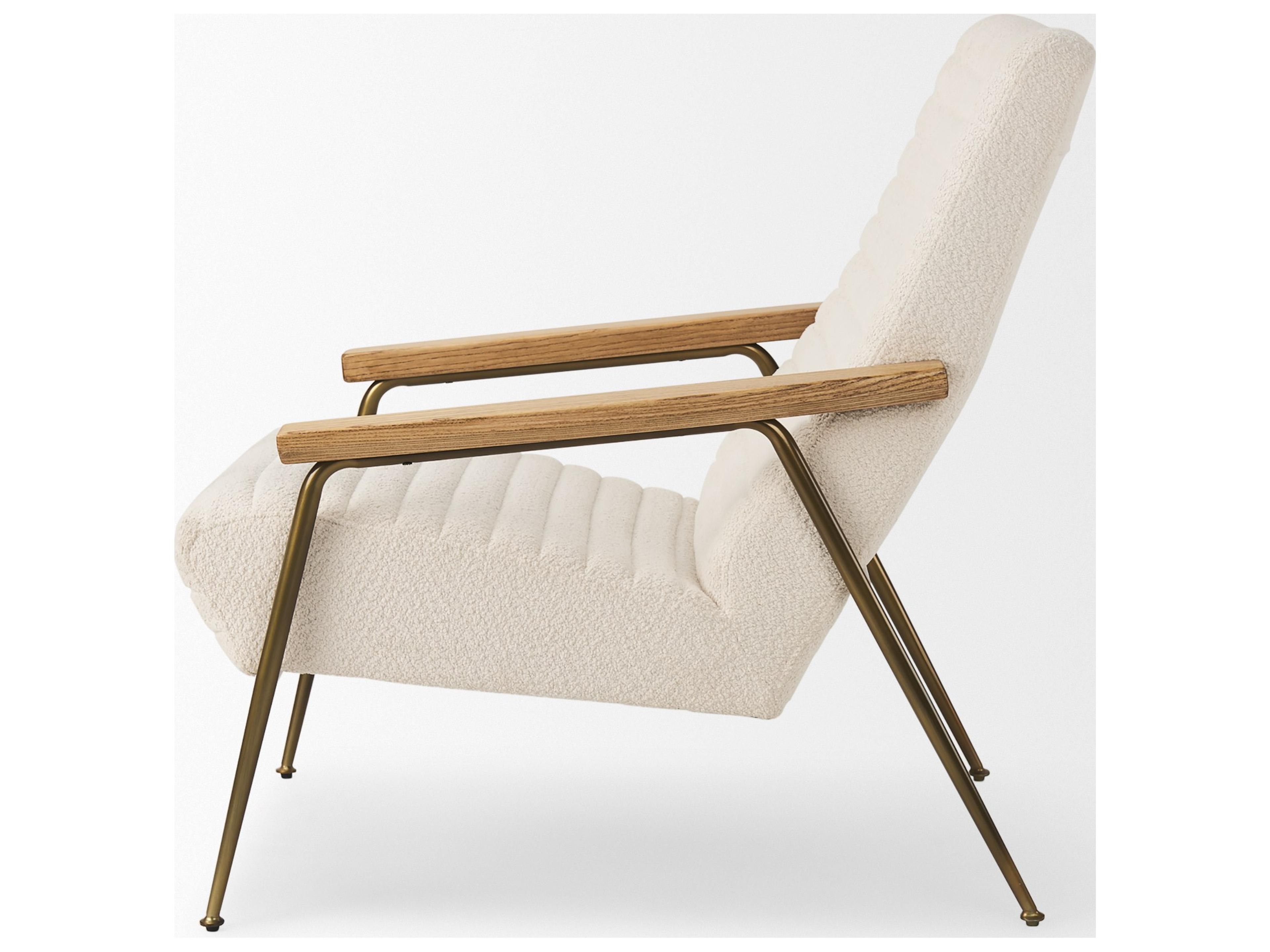 Mercana Grosjean Cream Boucle Accent Chair