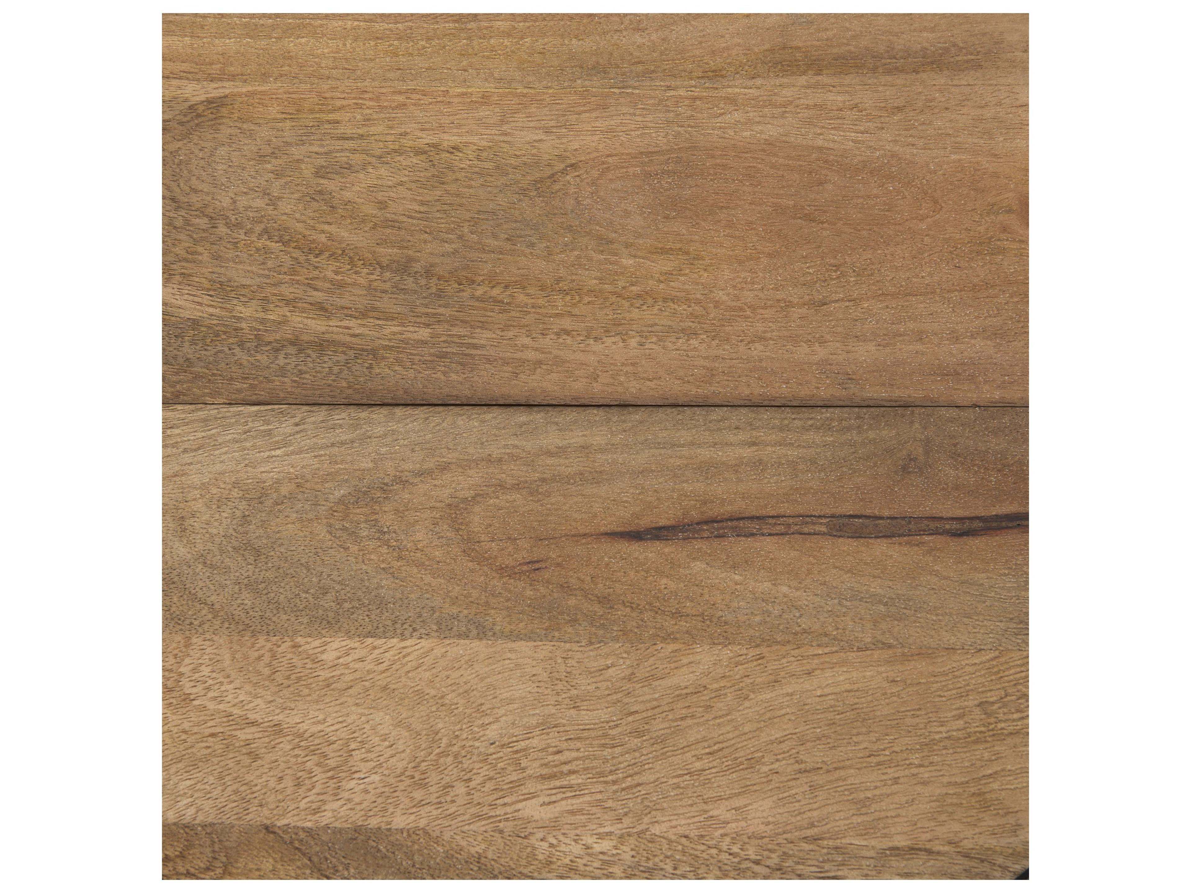 Mercana Eclipse Gunmetal Gray Drum Base w/ Brown Wood Top End/Side Table