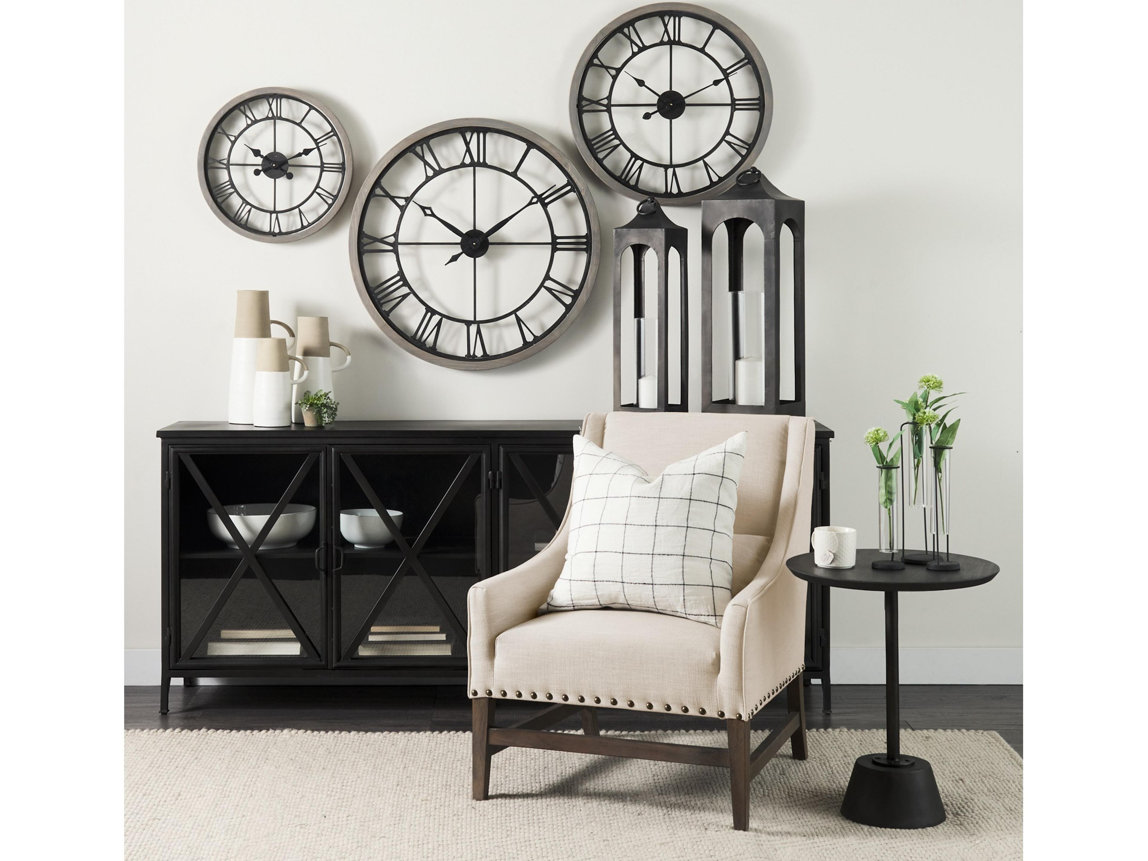 Mercana Kensington Cream Linen Fabric and Wood Accent Chair