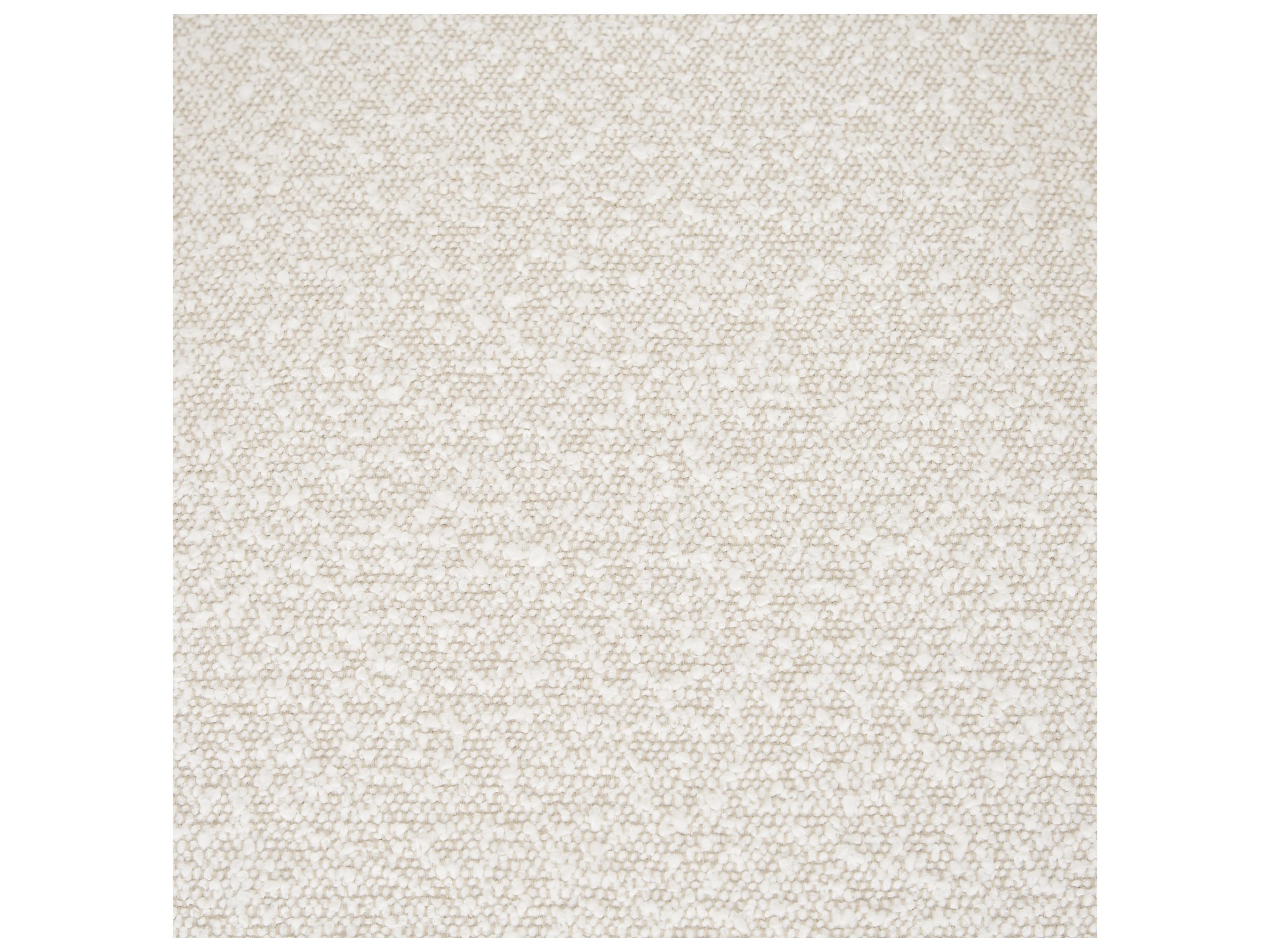 Mercana Brently Dining Chair w/ Cream Boucle Fabric & Matte Black Metal Legs