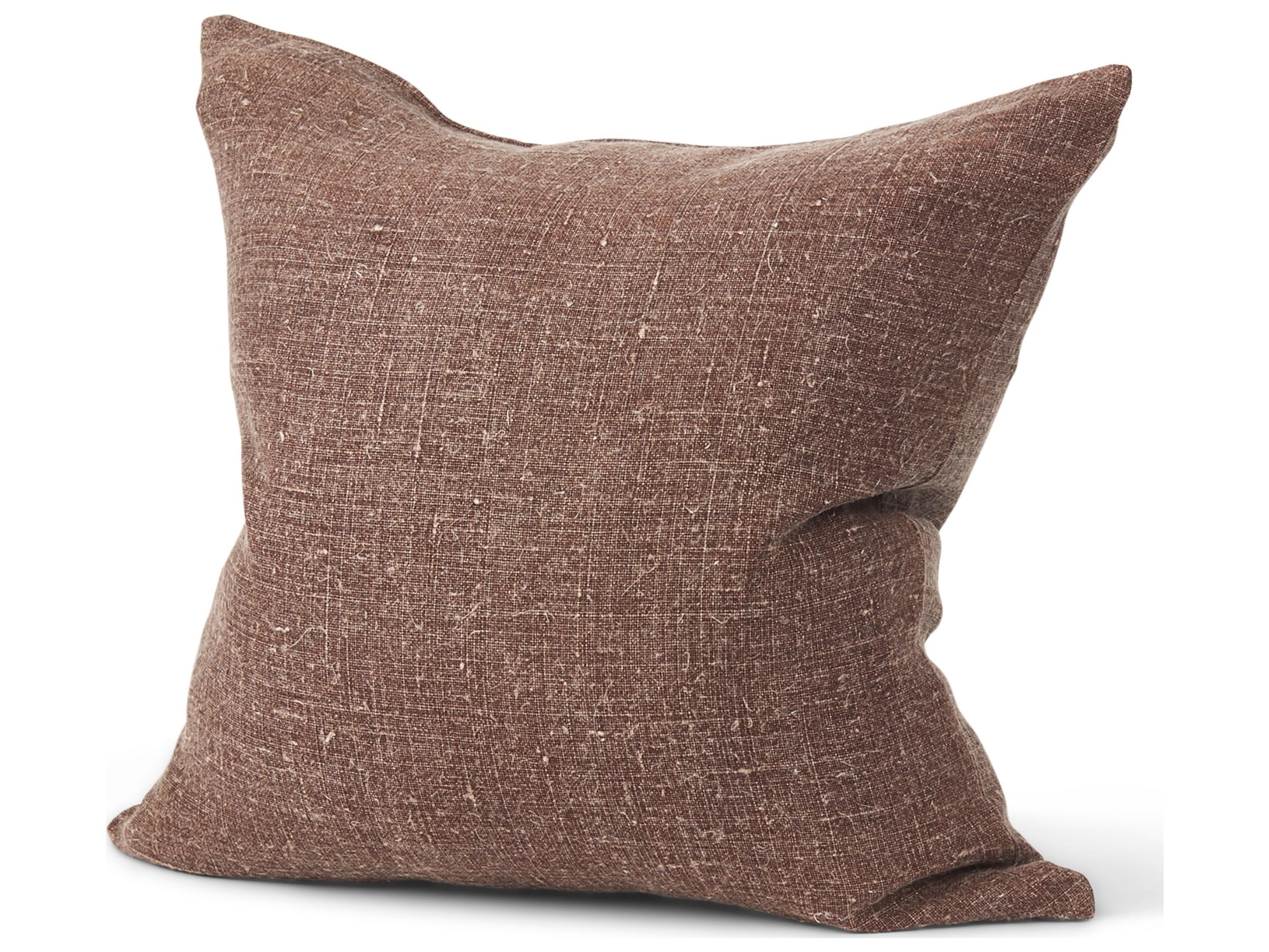 Jack Brown Linen Square Decorative Pillow Cover