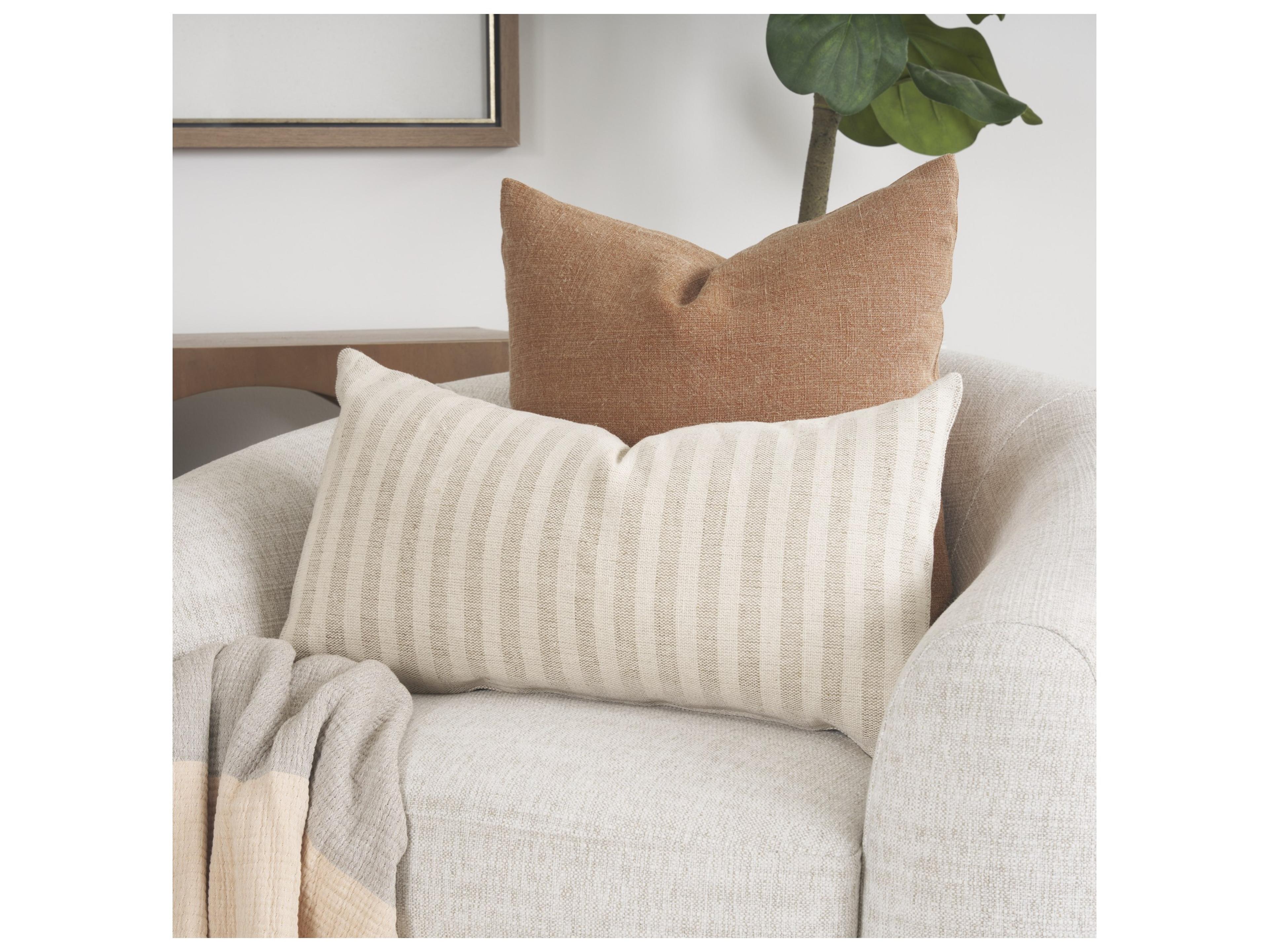 Mercana Jack Rust Linen Square Decorative Pillow Cover