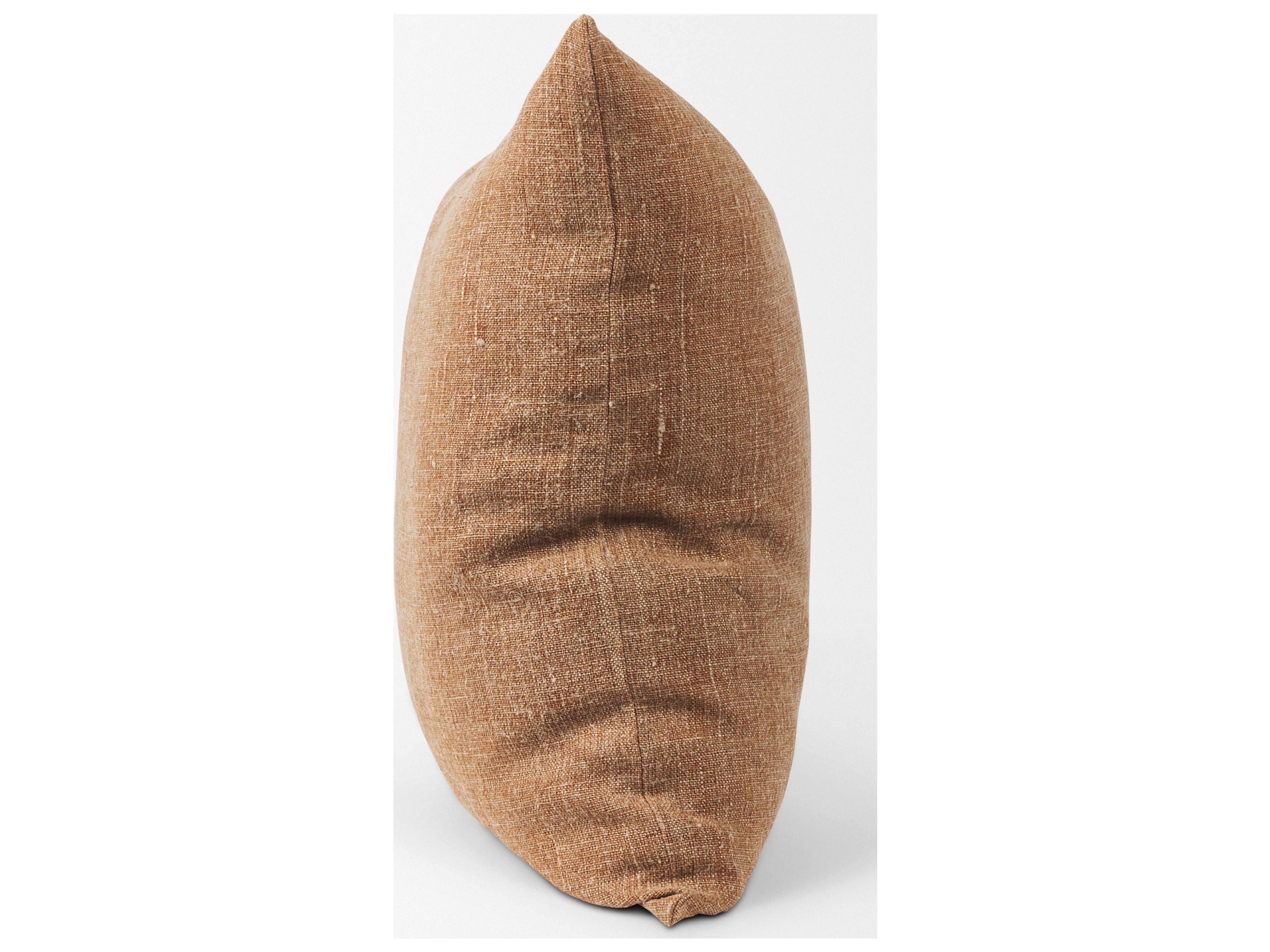 Mercana Jack Rust Linen Square Decorative Pillow Cover