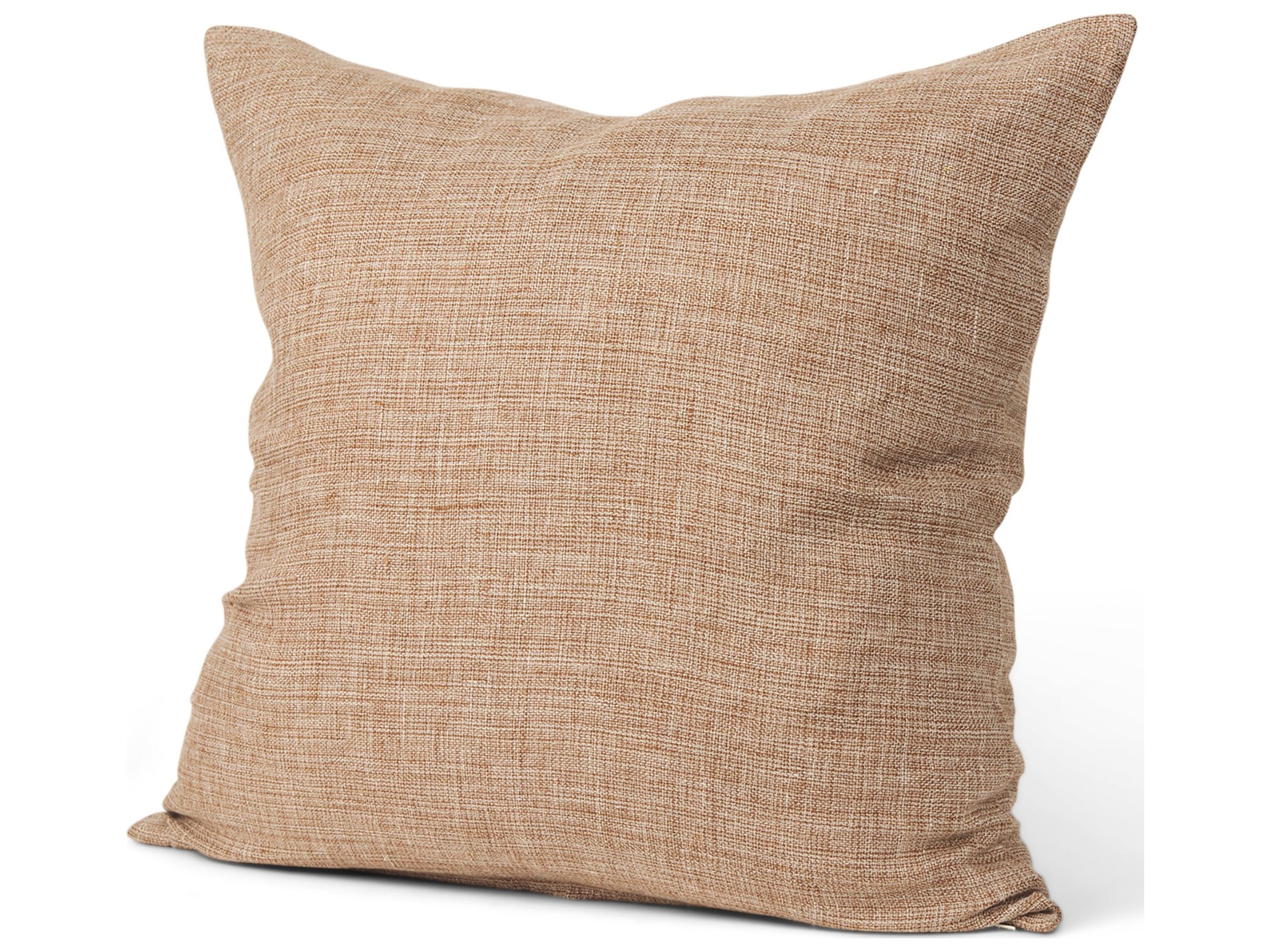 Jacklyn Brown Linen Square Decorative Pillow Cover