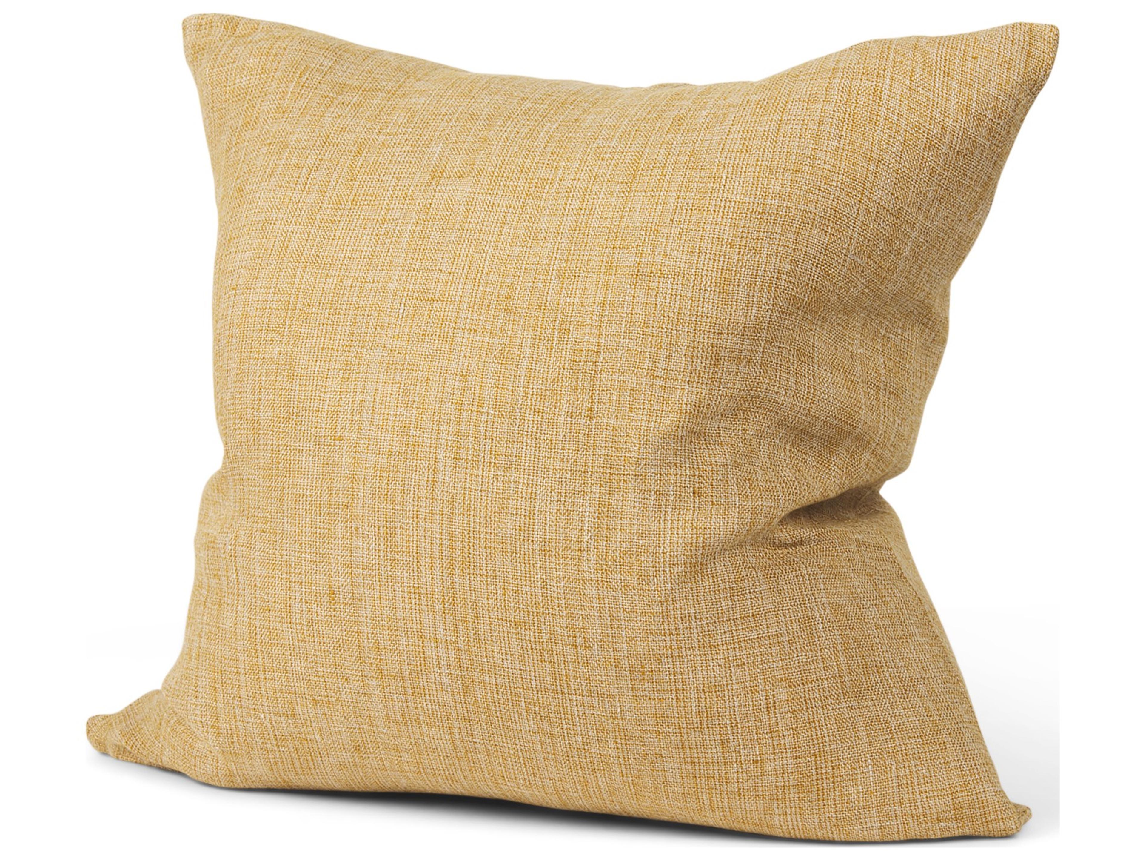 Jacklyn Mustard Linen Square Decorative Pillow Cover