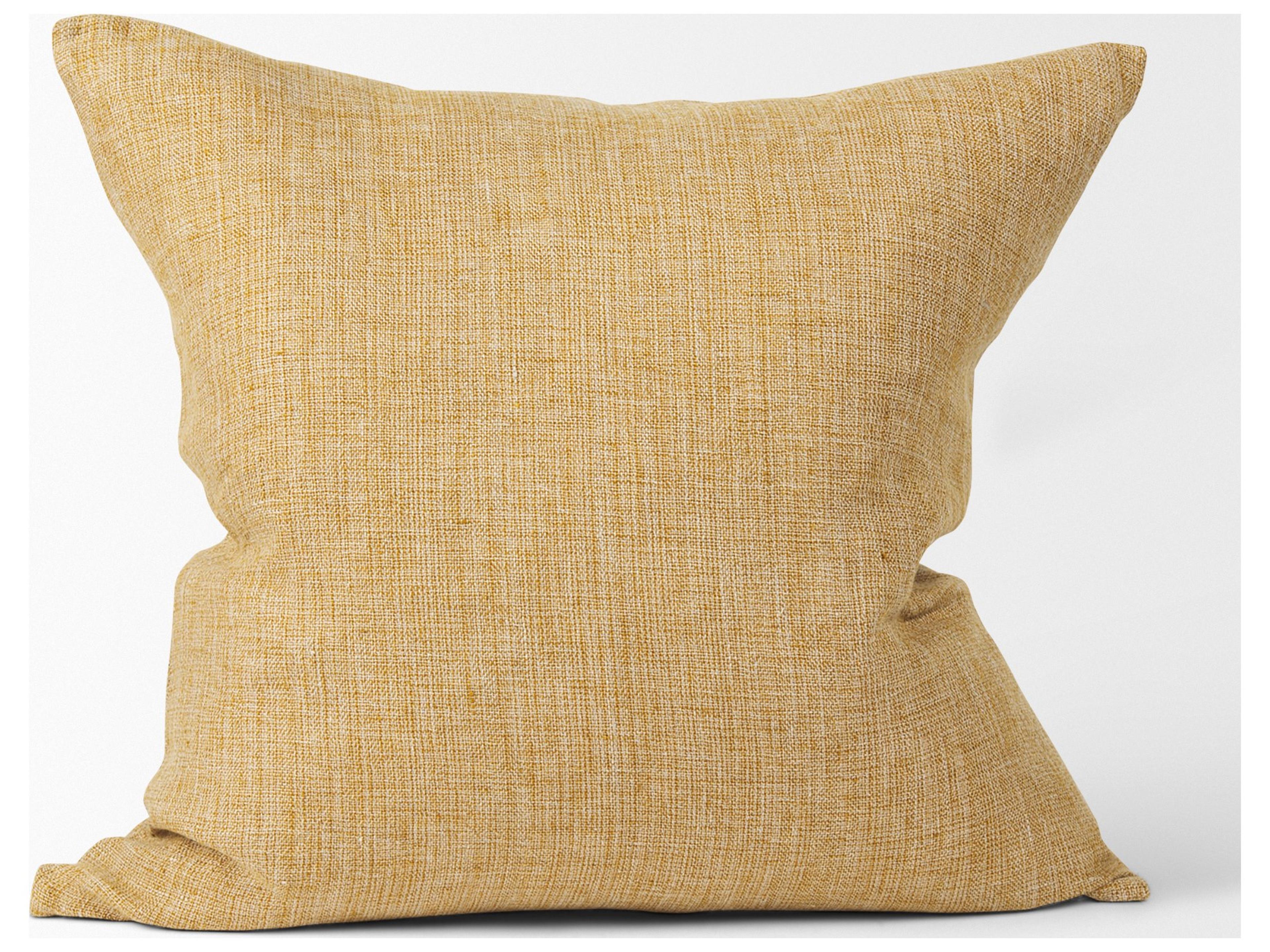 Mercana Jacklyn Mustard Linen Square Decorative Pillow Cover