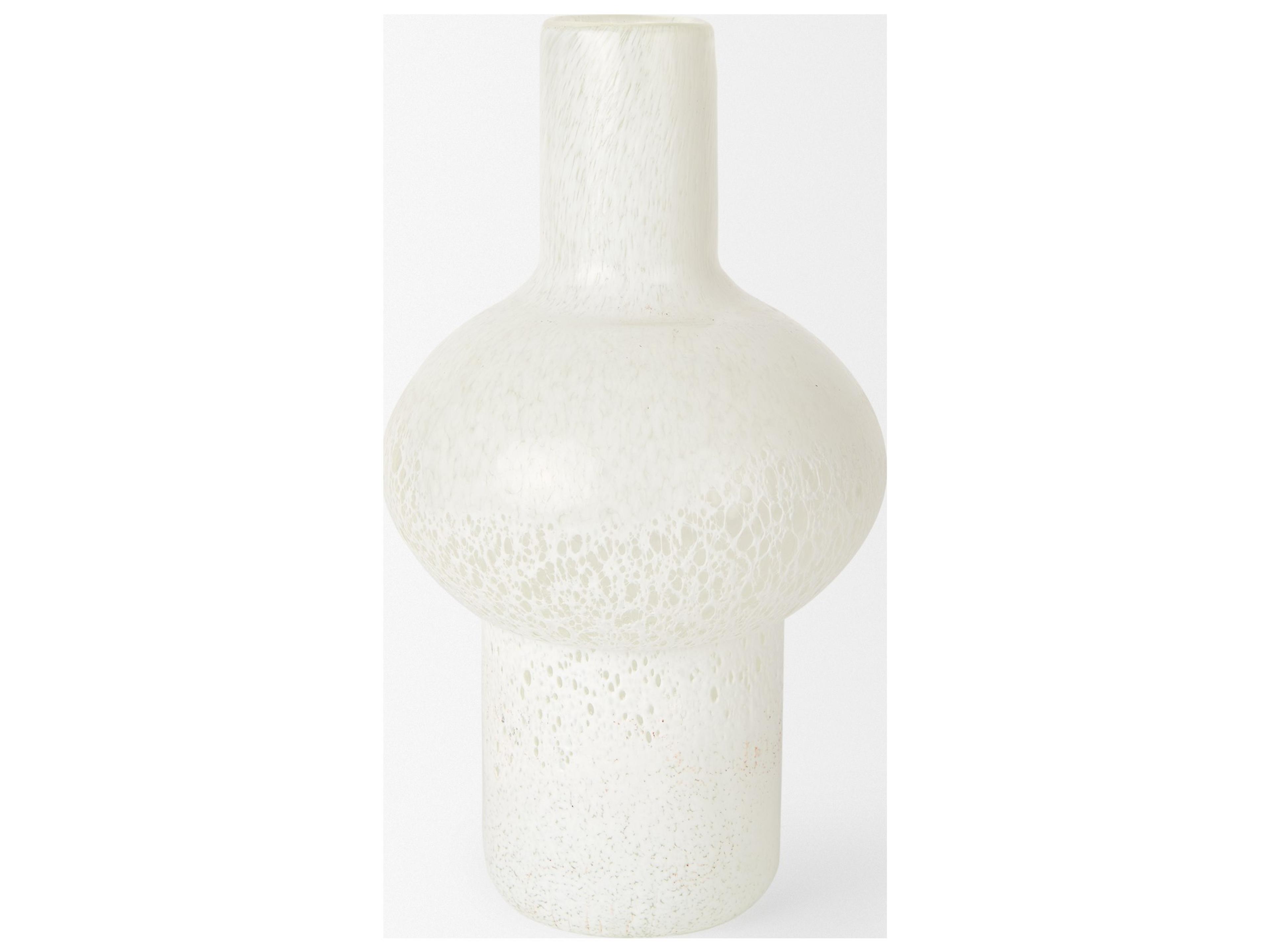 Mercana Heket Tall White Glass Vase