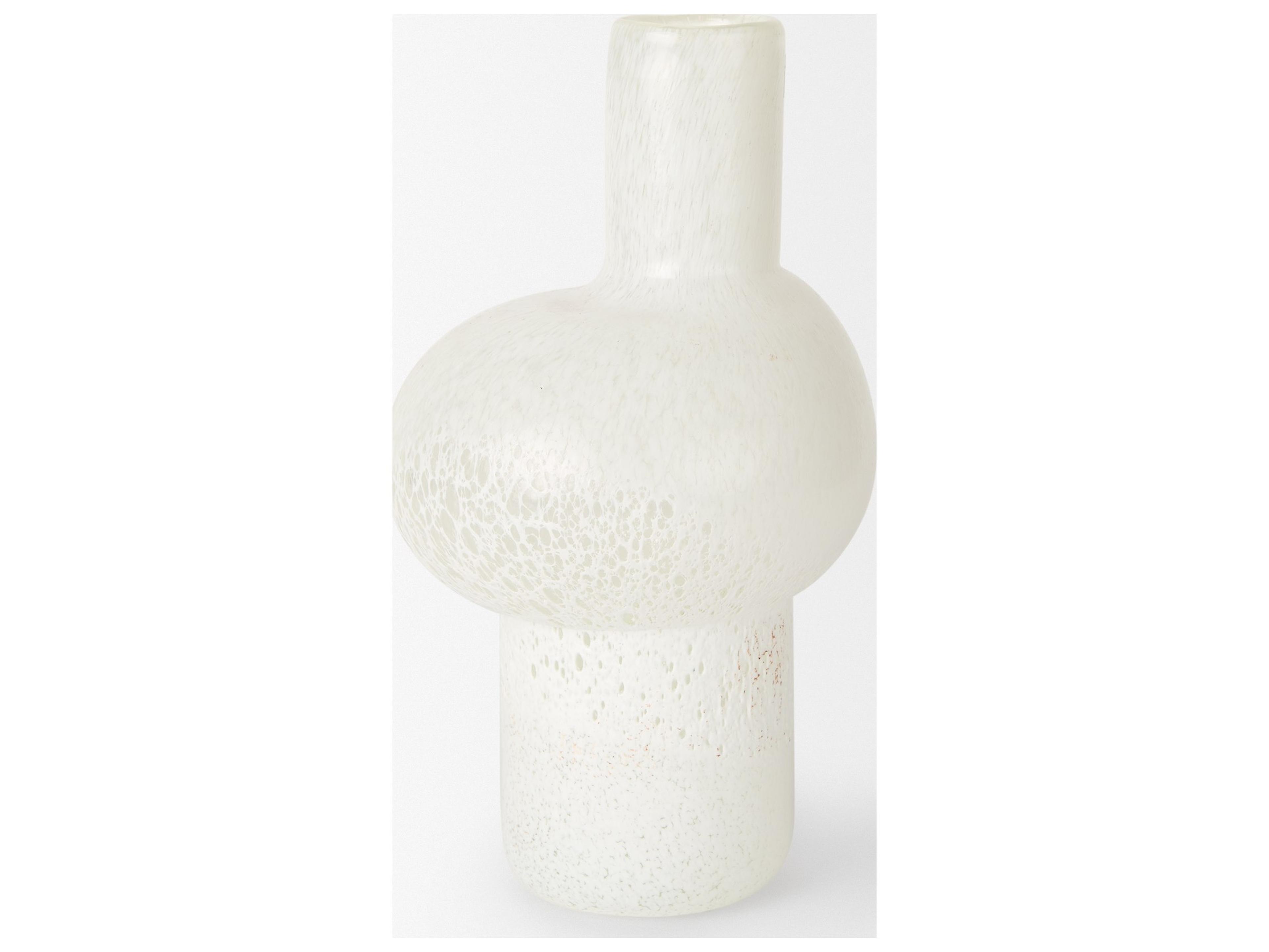 Mercana Heket Tall White Glass Vase