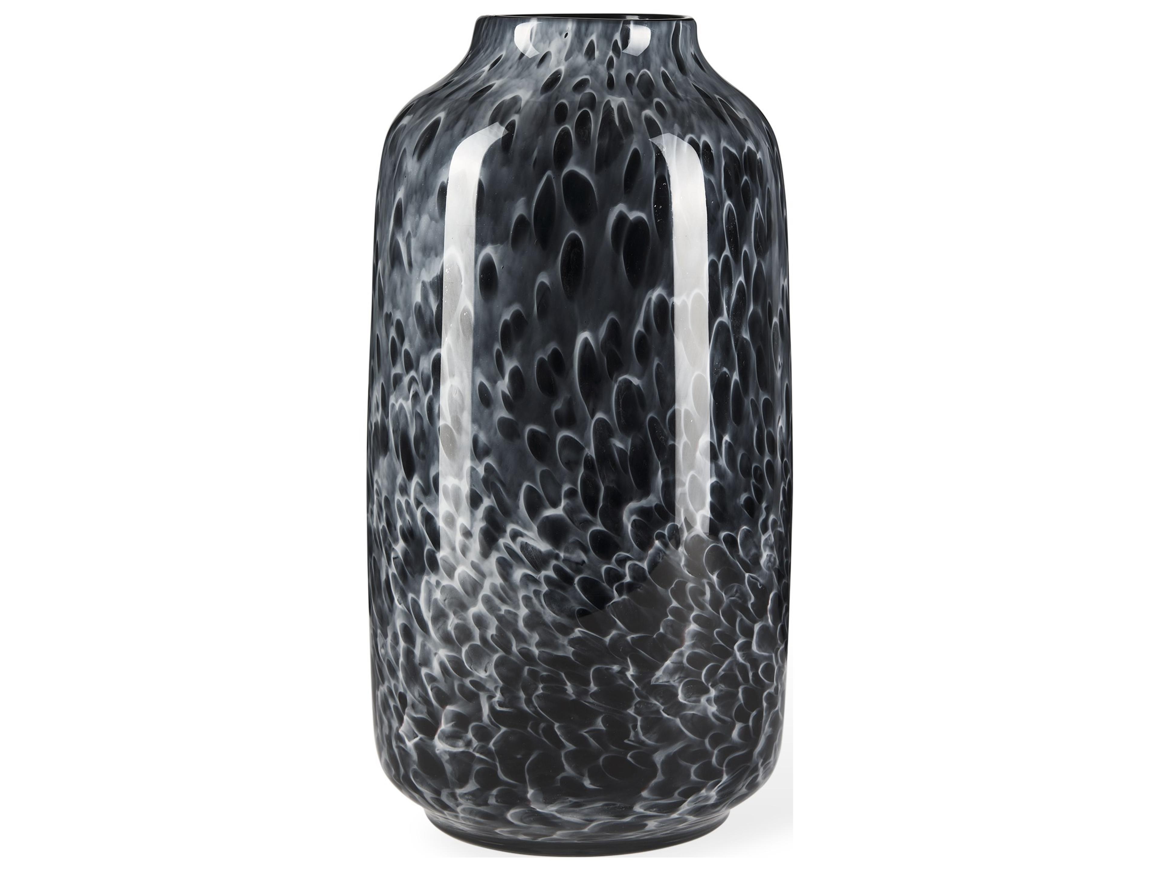 Masai Large Black Mottled Glass Vase