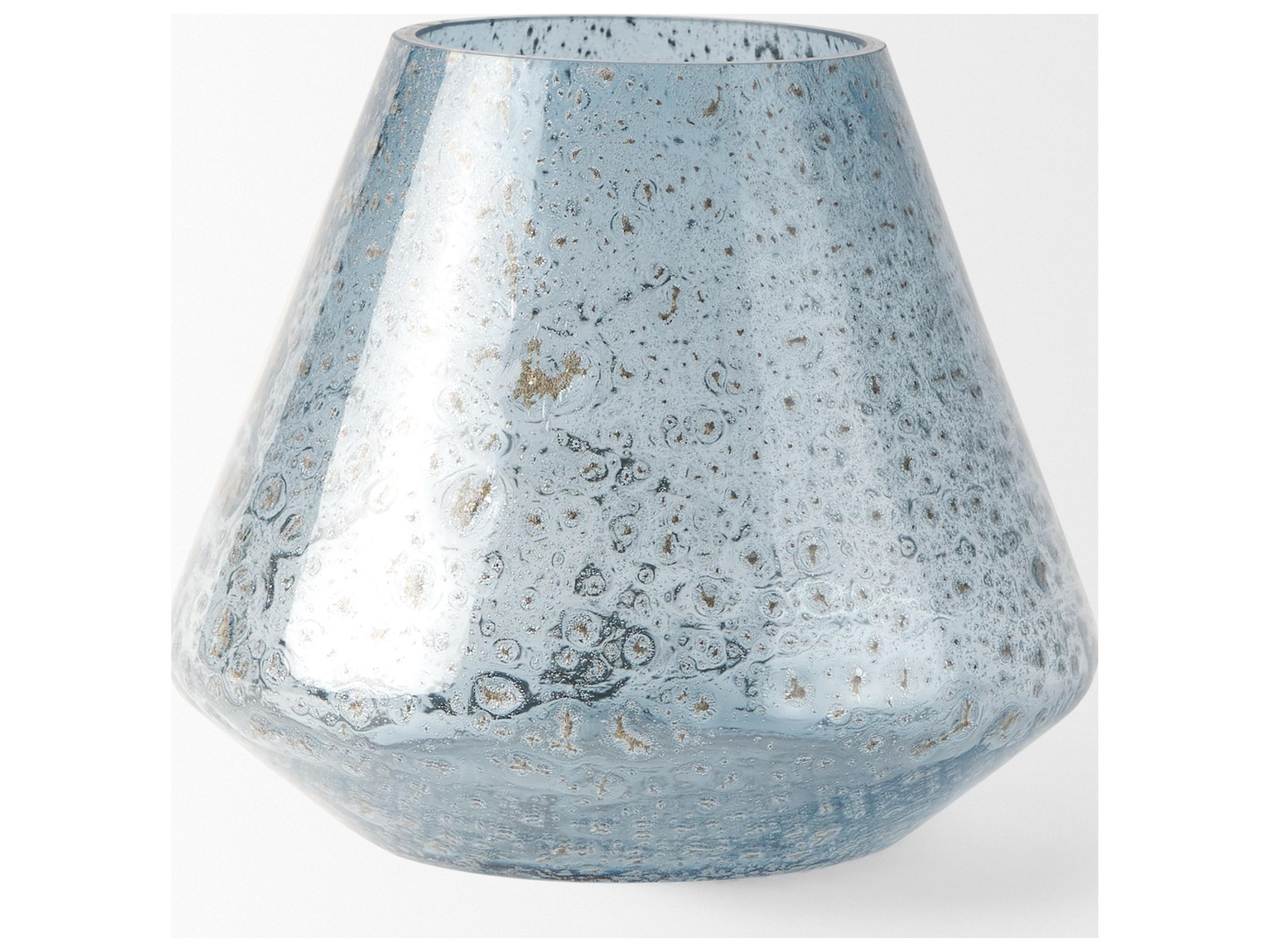 Mercana Robyn Short Blue Glass Vase