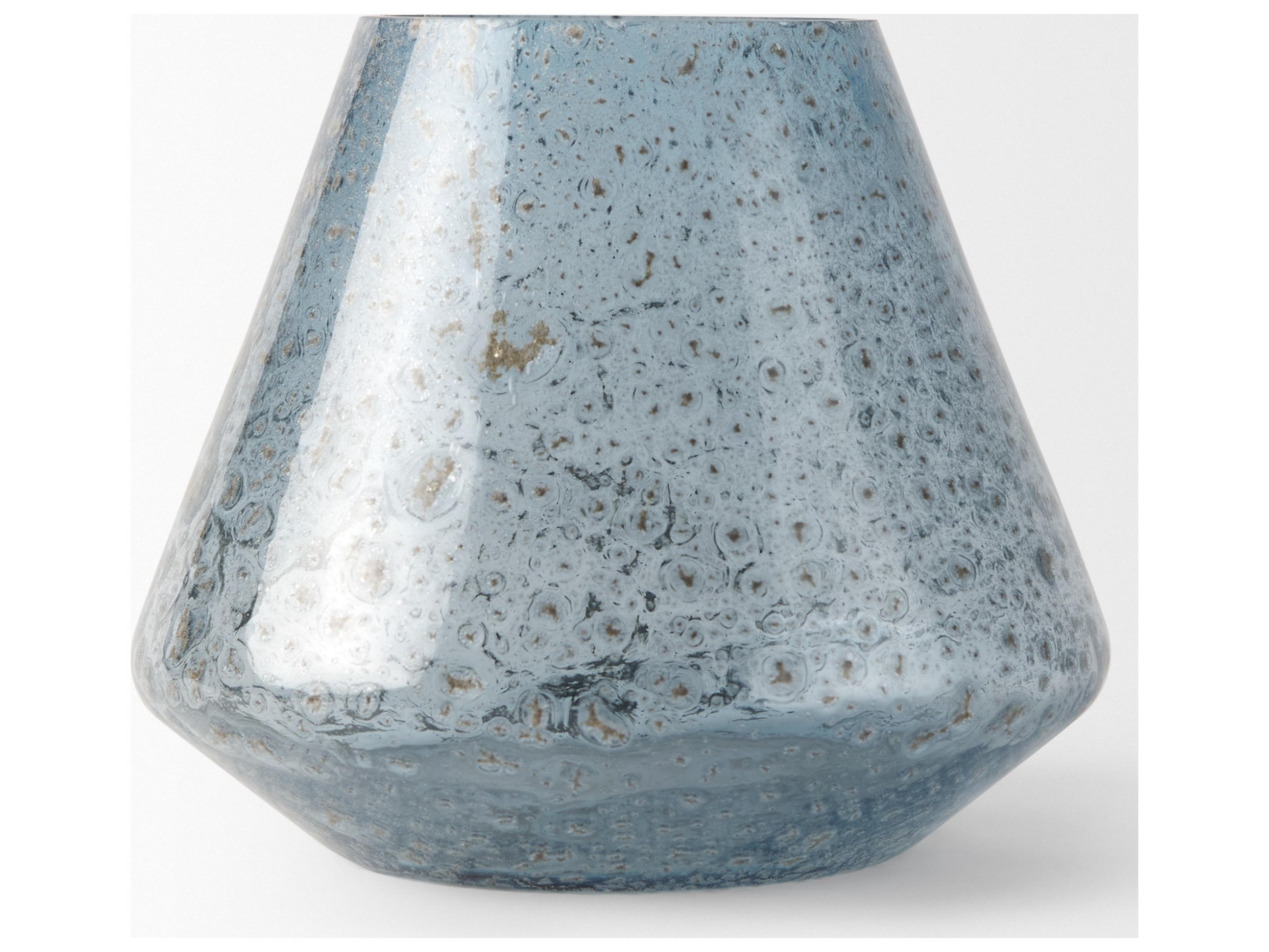 Mercana Robyn Short Blue Glass Vase