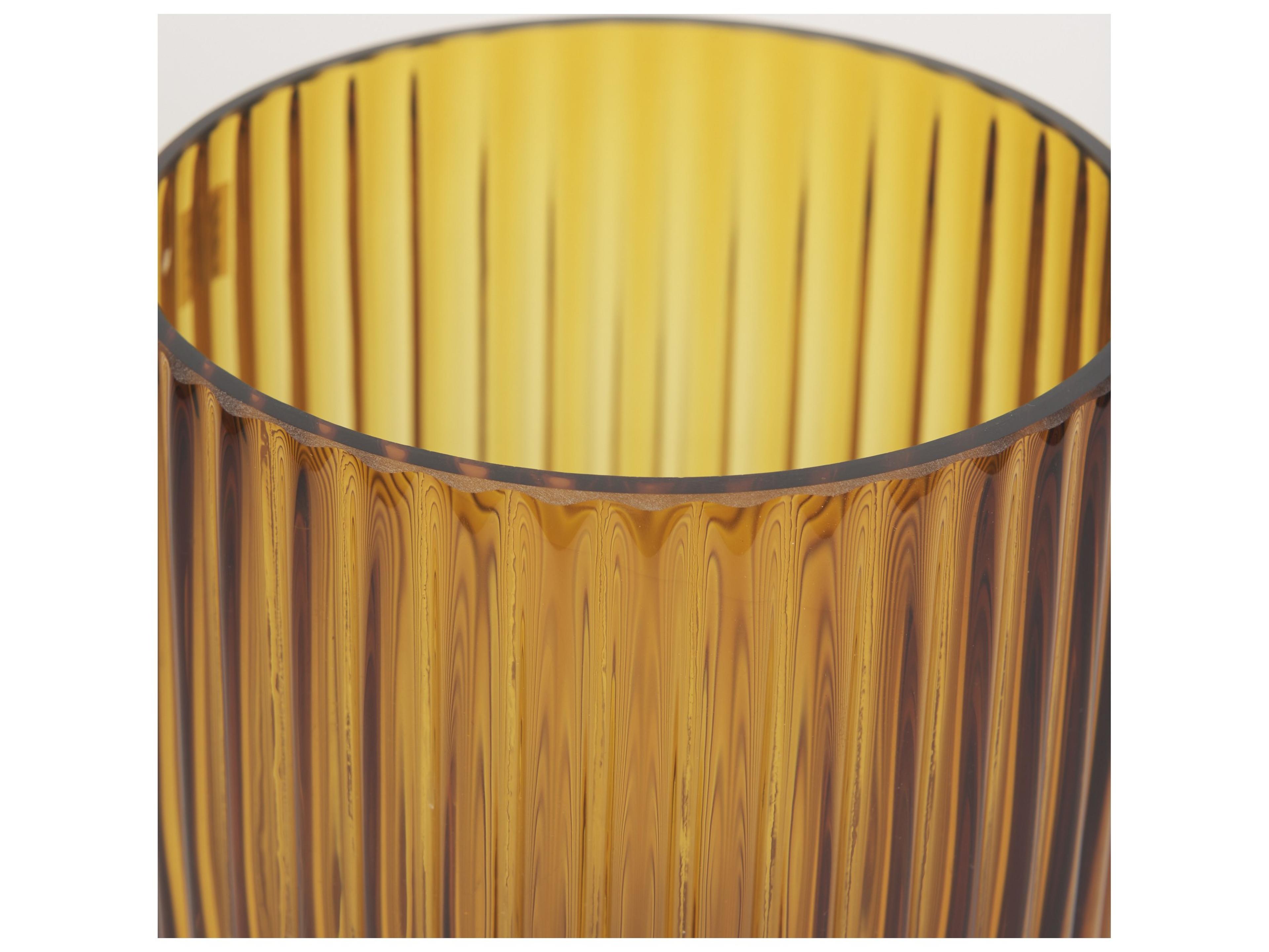 Mercana Dawn Short Amber Glass Vase