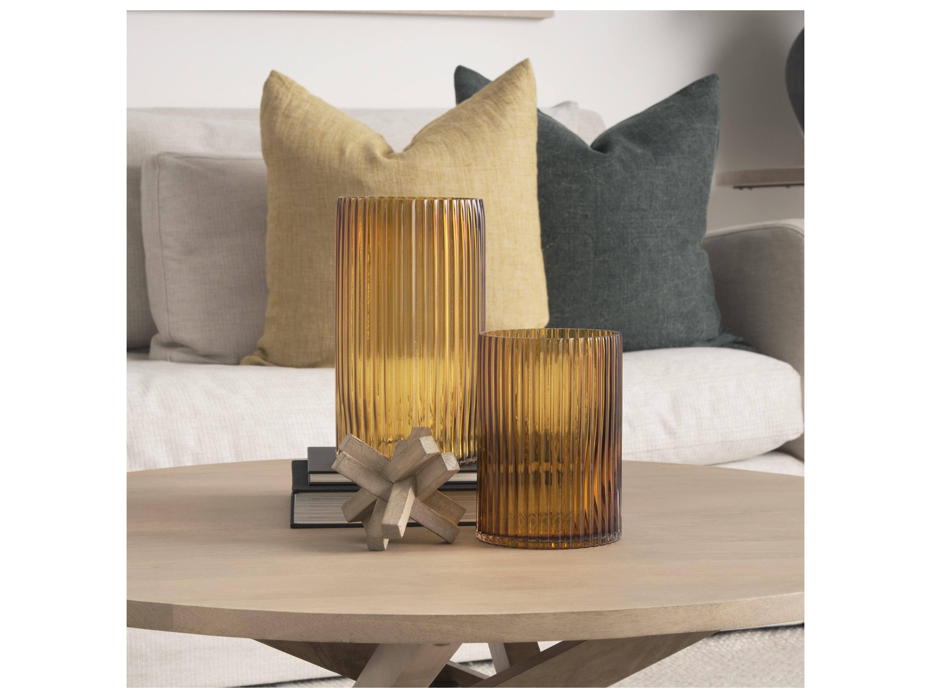 Mercana Dawn Tall Amber Glass Vase